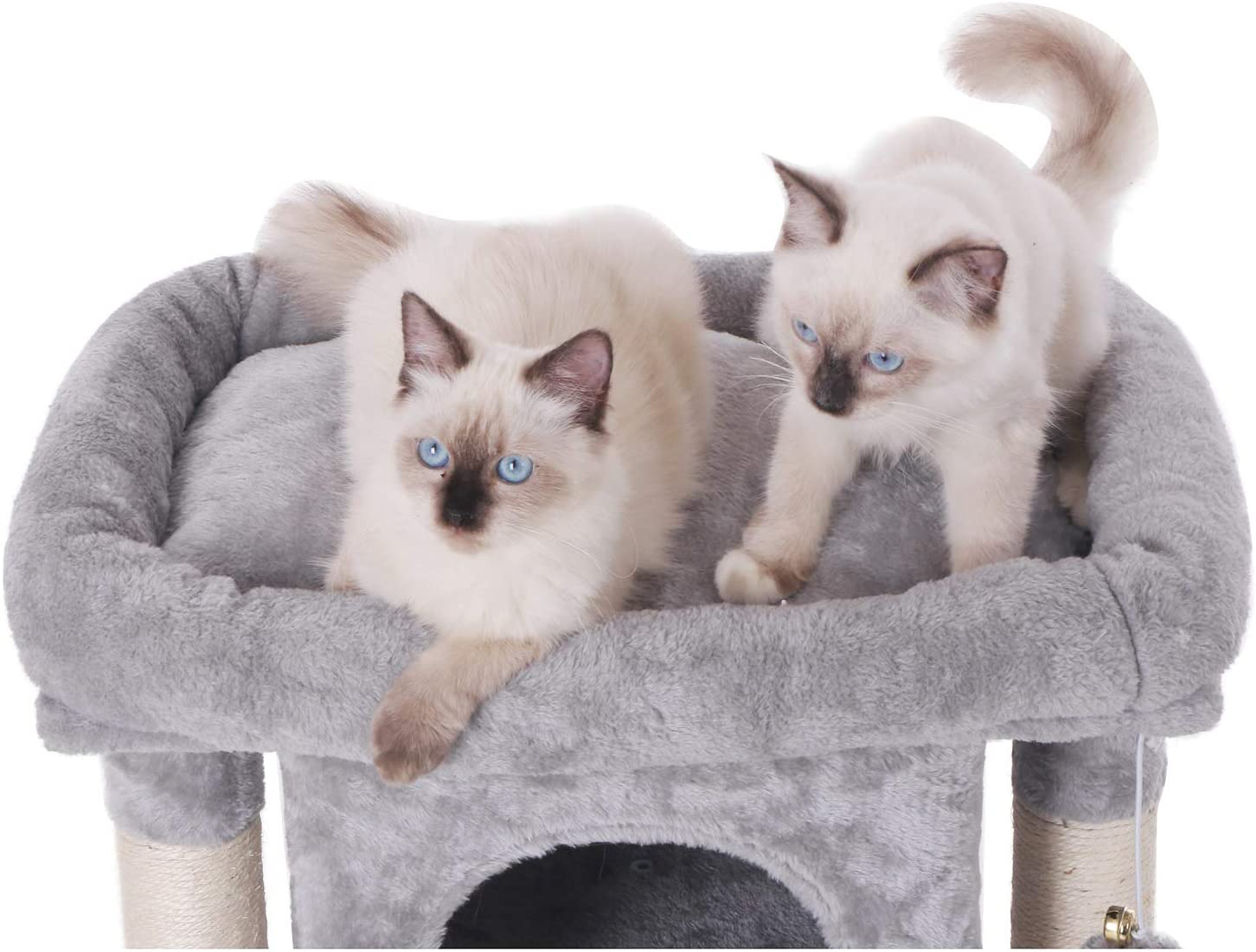 BEWISHOME Cat Tree Cat House Cat Condo with Sisal Scratching Posts, Plush Perch, Cat Tower Furniture Cat Bed Kitty Activity Center Kitten Play House Animals & Pet Supplies > Pet Supplies > Cat Supplies > Cat Furniture BEWISHOME   