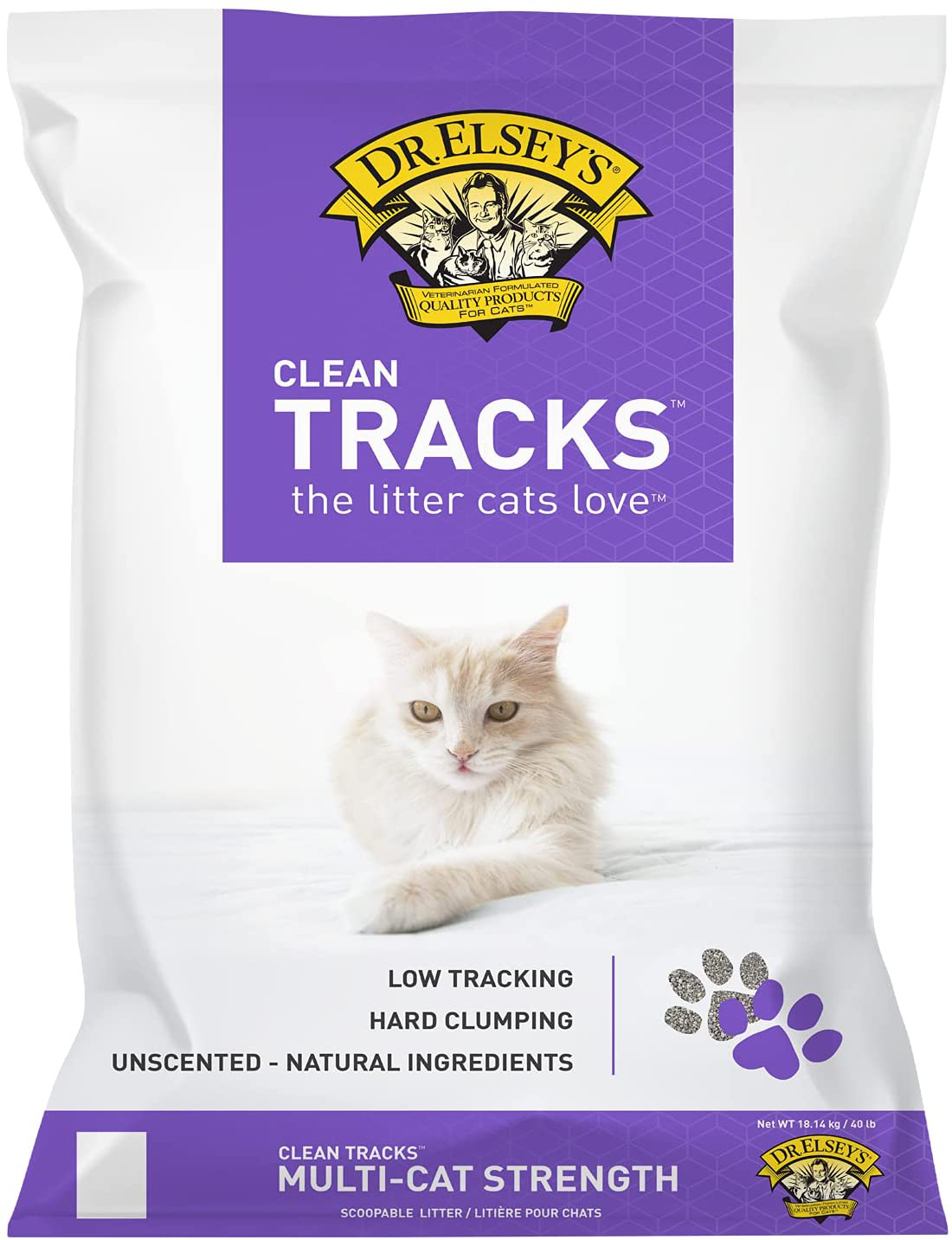 Clean Tracks Cat Litter, 40 Lb / 18.14 Kg (Pack May Vary) Animals & Pet Supplies > Pet Supplies > Cat Supplies > Cat Litter Dr. Elsey's   