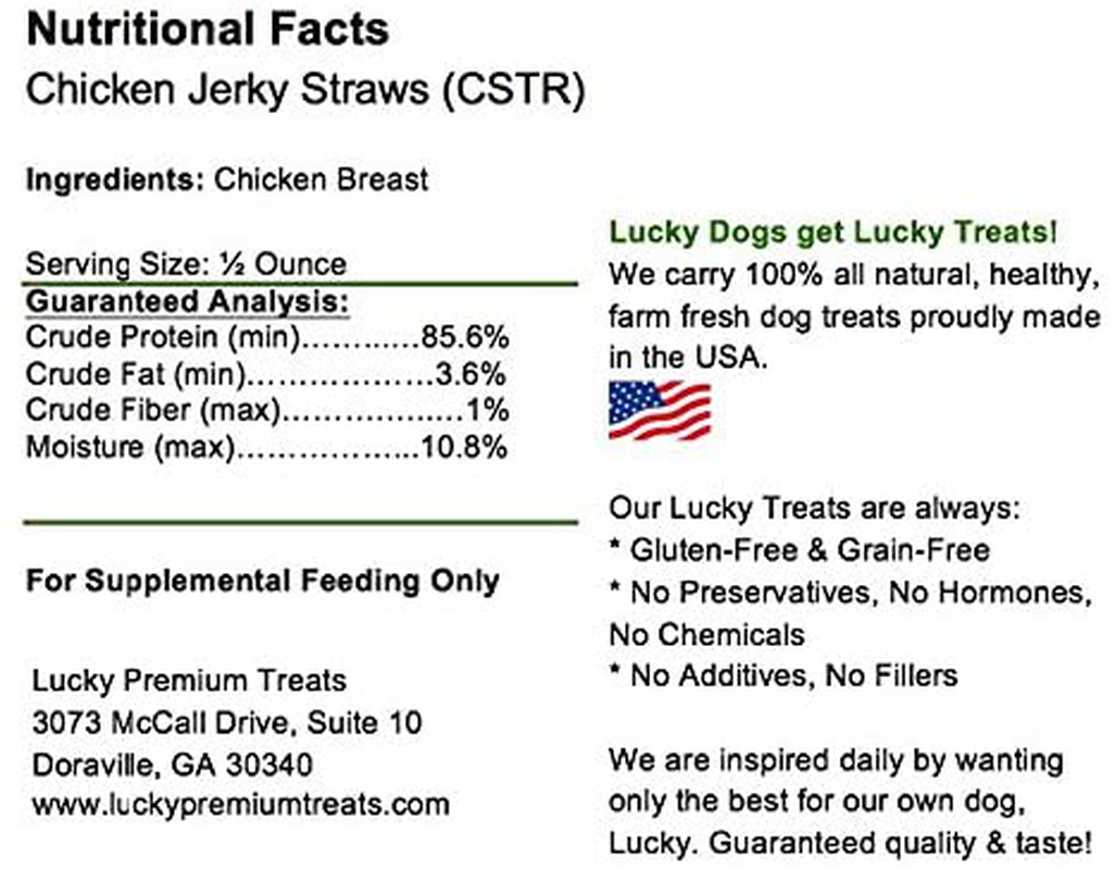 Lucky Premium Treats Natural Chicken Jerky Straws Dog Treats Animals & Pet Supplies > Pet Supplies > Small Animal Supplies > Small Animal Food Lucky Premium Treats   