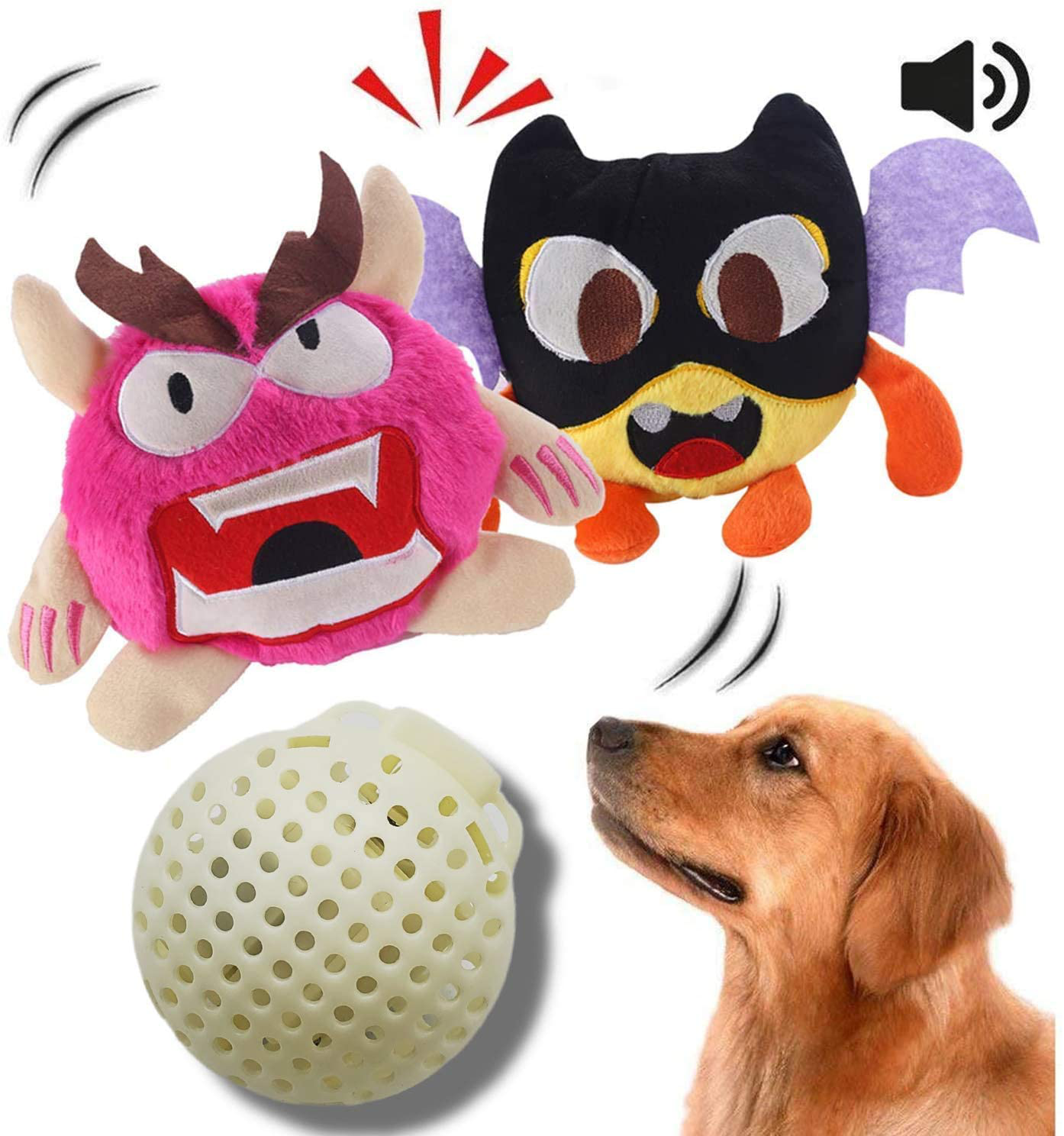 NEILDEN Upgrade Interactive Squeaky Dog Toys Plush Puppy Chew Toys Giggle Dog Balls Durable for Tug and Fetch Pet Toys for Small Dog..... Animals & Pet Supplies > Pet Supplies > Dog Supplies > Dog Toys NEILDEN   