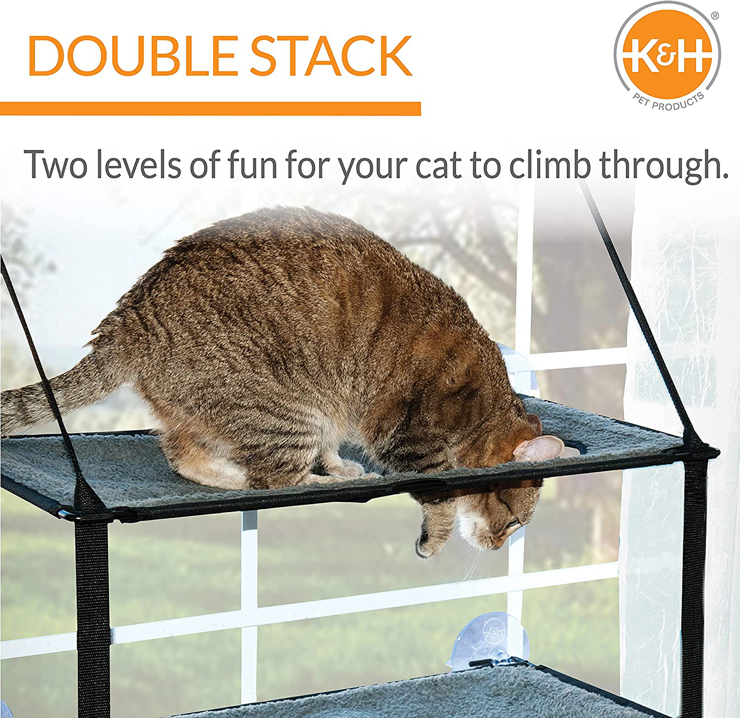 K&H Pet Products EZ Window Mount Kitty Sill - Single Level to Quad Level Animals & Pet Supplies > Pet Supplies > Cat Supplies > Cat Beds K&H PET PRODUCTS   
