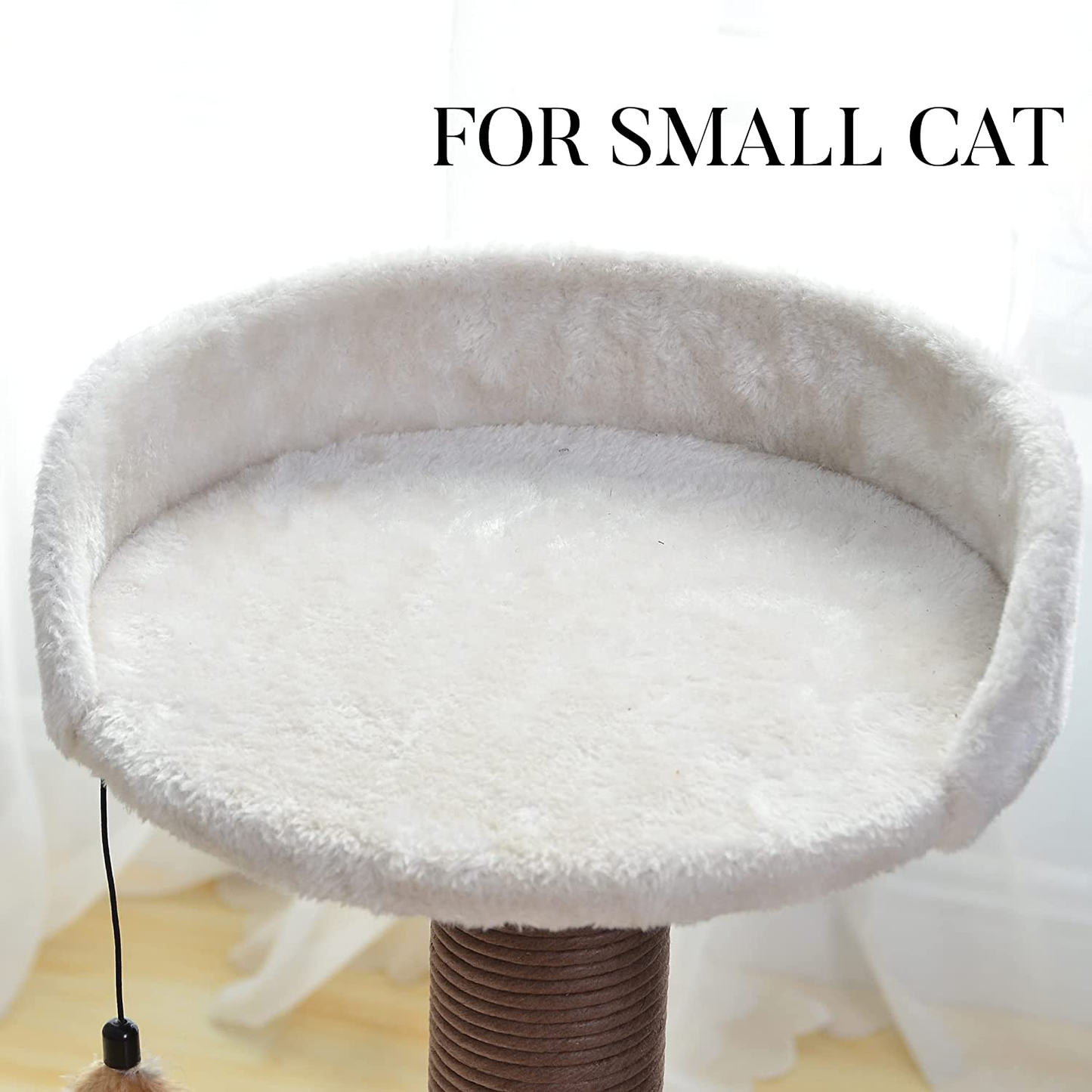 Catry Cat Tree with Feather Toy - Cozy Design of Cat Hammock Allure Kitten to Lounge In, Cats Love to Lazily Recline While Playing with Feather Toy and Scratching Post, (Innovative Arrival) Animals & Pet Supplies > Pet Supplies > Cat Supplies > Cat Furniture Catry   