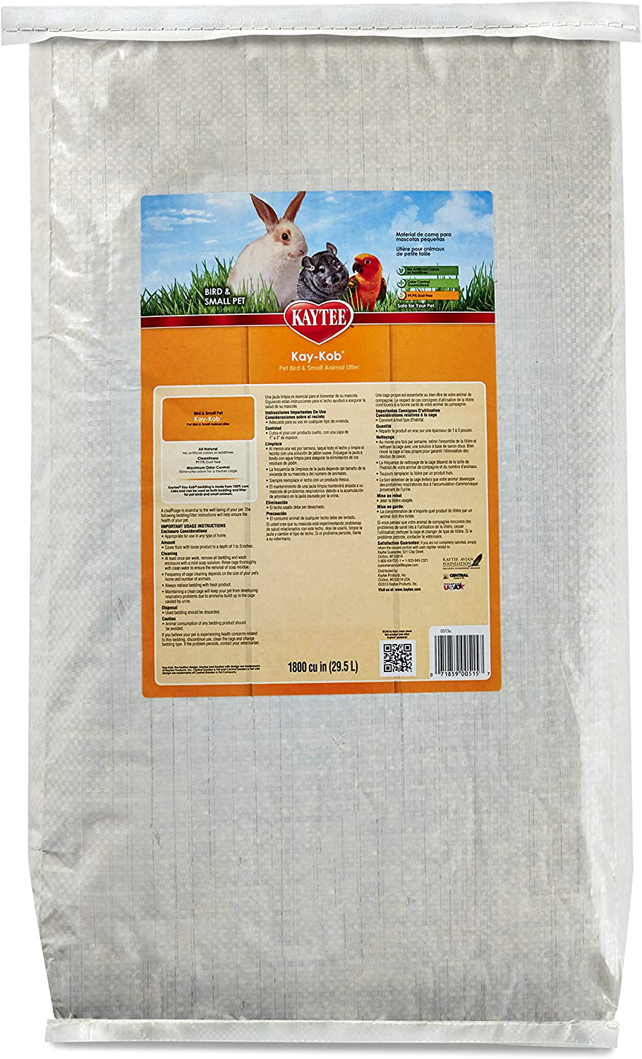 Kaytee Kay-Kob Bedding Animals & Pet Supplies > Pet Supplies > Small Animal Supplies > Small Animal Bedding Kaytee Standard Packaging 25-Pound 