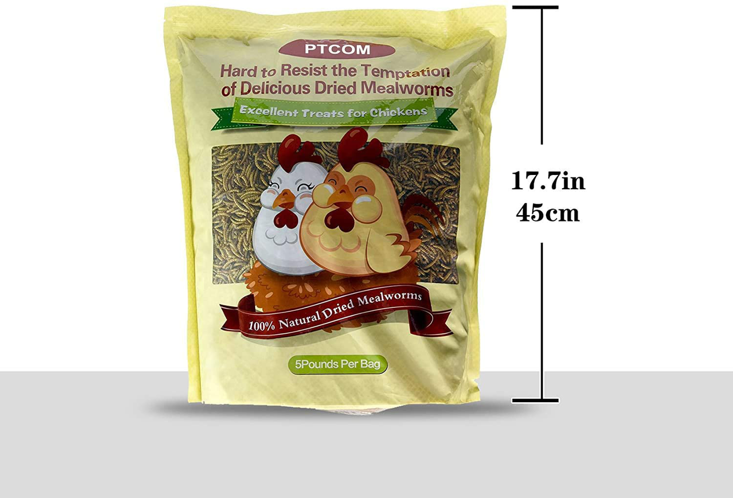 Hatortempt 5 Lbs Non-Gmo Dried Mealworms-High-Protein Mealworms for Wild Bird,Chicken, Ducks,Fish,Reptile, Tortoise, Amphibian,Lizard
