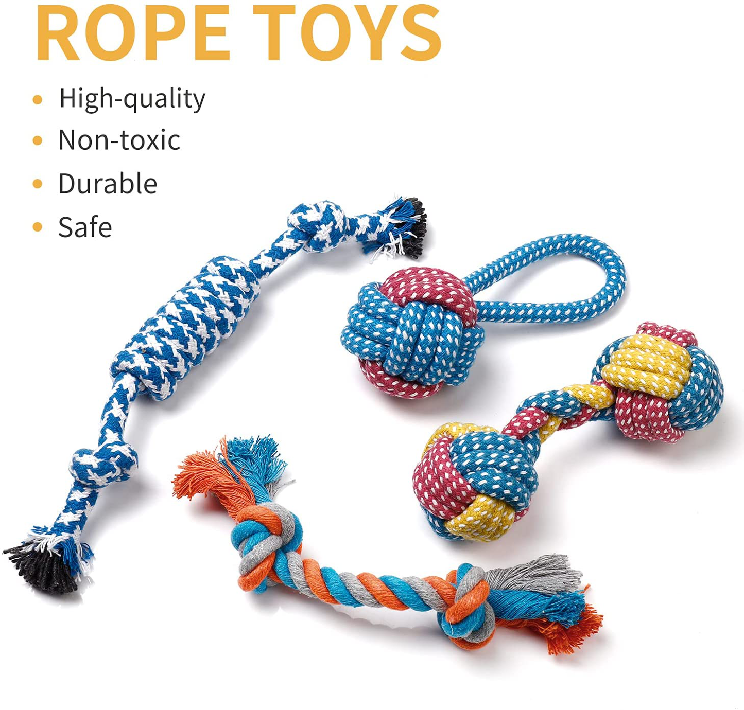 Toozey Puppy Toys for Small Dogs, 7 Pack Small Dog Toys, Cute Squeaky Dog Toys, Durable Puppy Teething Toys, Ropes Puppy Chew Toys, Non-Toxic and Safe Animals & Pet Supplies > Pet Supplies > Dog Supplies > Dog Toys Toozey   
