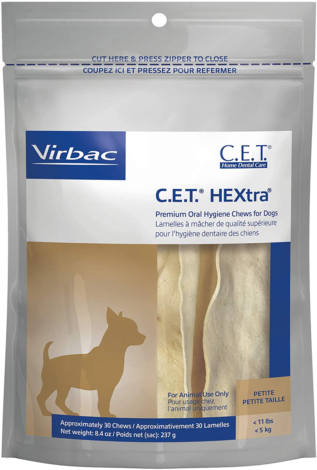 Virbac CET Hextra Premium Oral Hygiene Chews for Dogs Animals & Pet Supplies > Pet Supplies > Small Animal Supplies > Small Animal Treats Virbac Size P (Pack of 1)  