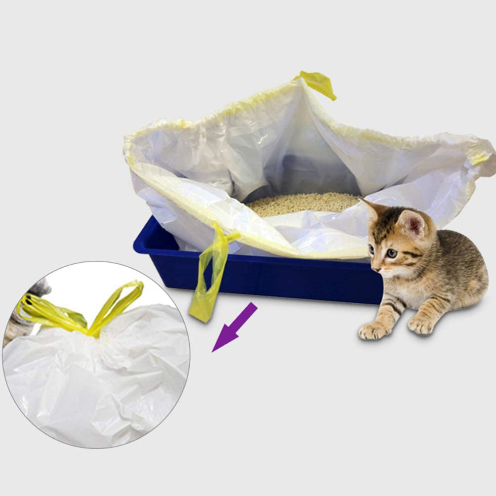 STOBOK 7Pcs Cat Litter Box Liners Large Drawstring Kitty Litter Pan Bags Cat Waste Litter Bags Pet Cat Supplies (Size S) Animals & Pet Supplies > Pet Supplies > Cat Supplies > Cat Litter Box Liners STOBOK   