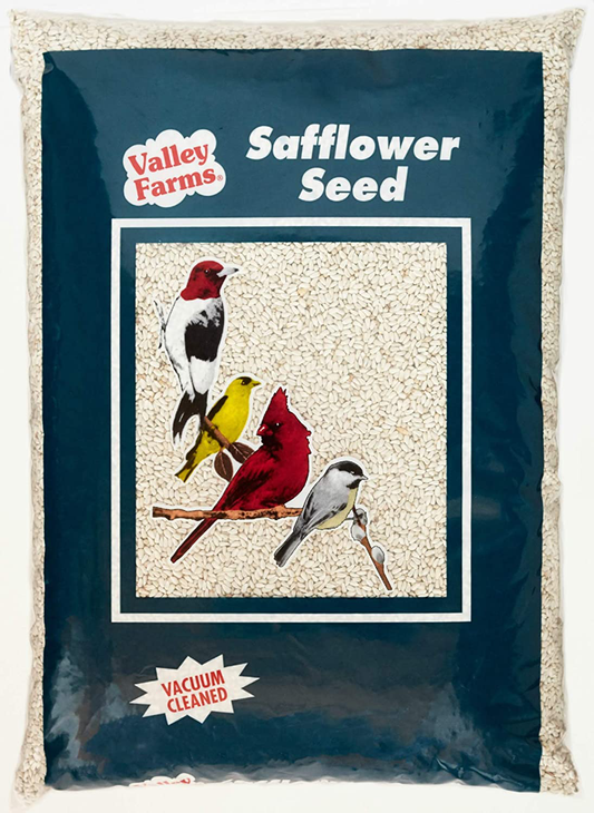 Valley Farms Safflower Seed Wild Bird Food - Attract Cardinals Well but Squirrels Do Not like It (15 LBS) Animals & Pet Supplies > Pet Supplies > Bird Supplies > Bird Food Valley Farms 4 Pound (Pack of 1)  