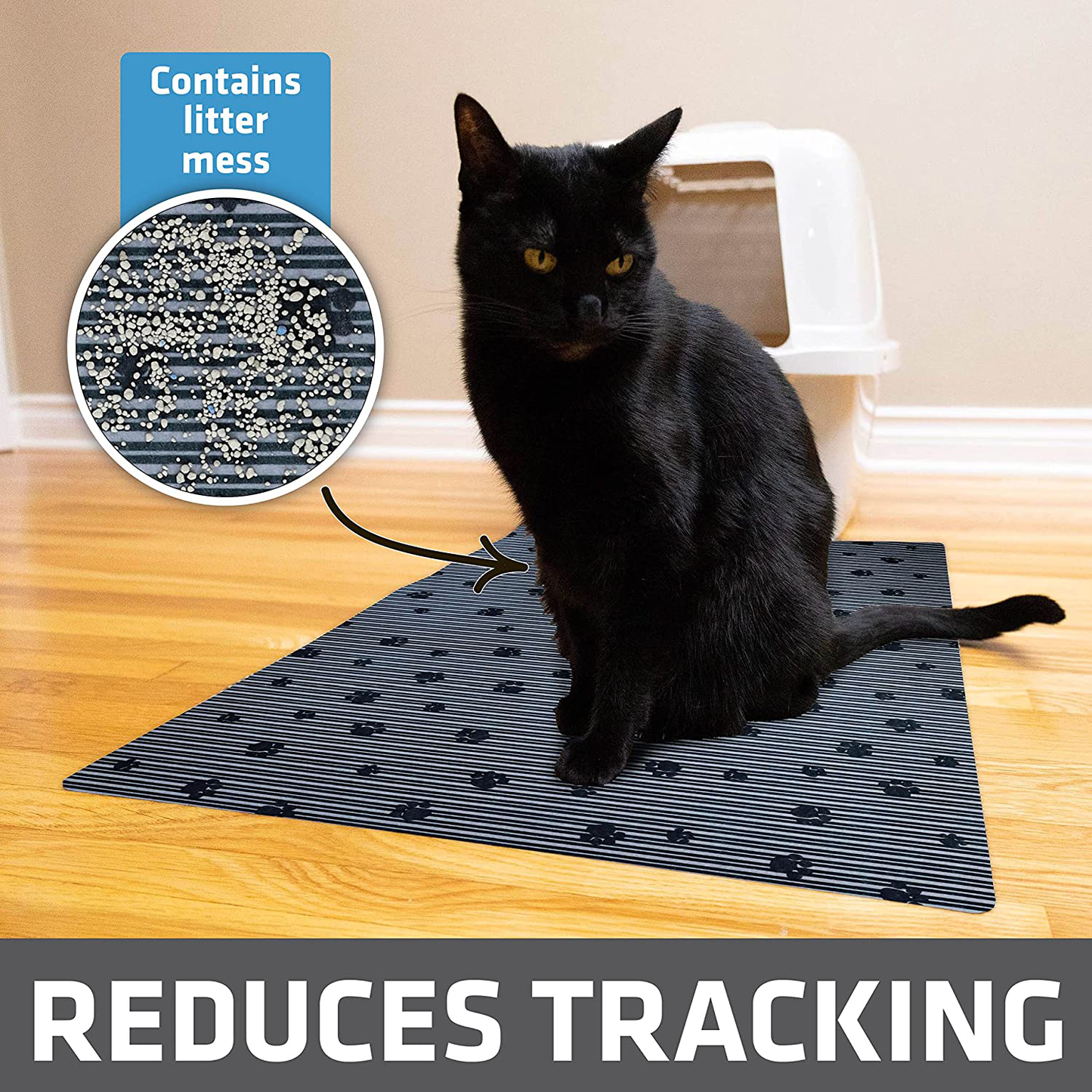 Drymate Original Cat Litter Mat, Contains Mess from Box for Cleaner Floors, Urine-Proof, Soft on Kitty Paws -Absorbent/Waterproof- Machine Washable, Durable (USA Made) Animals & Pet Supplies > Pet Supplies > Cat Supplies > Cat Litter Box Mats Drymate   