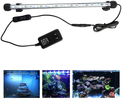 LED Aquarium Light, 15 Inches Fish Tank Light White Color Underwater Light Submersible Crystal Glass Lights Animals & Pet Supplies > Pet Supplies > Fish Supplies > Aquarium Lighting Clever sprouts   