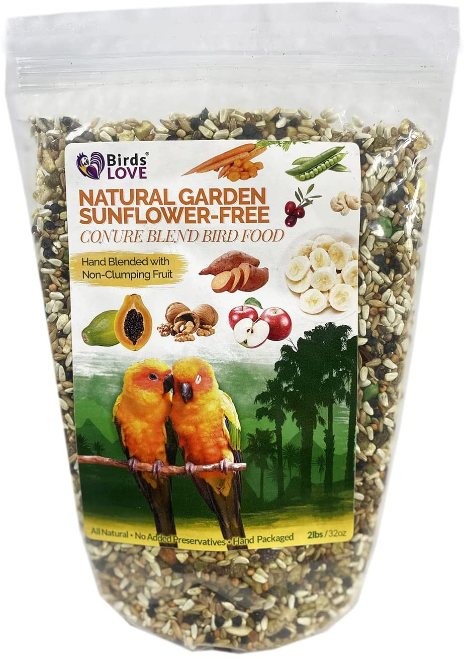 Birds LOVE All Natural Garden Blend Bird Food for Conures - Sunflower Free Animals & Pet Supplies > Pet Supplies > Bird Supplies > Bird Treats Birds LOVE   