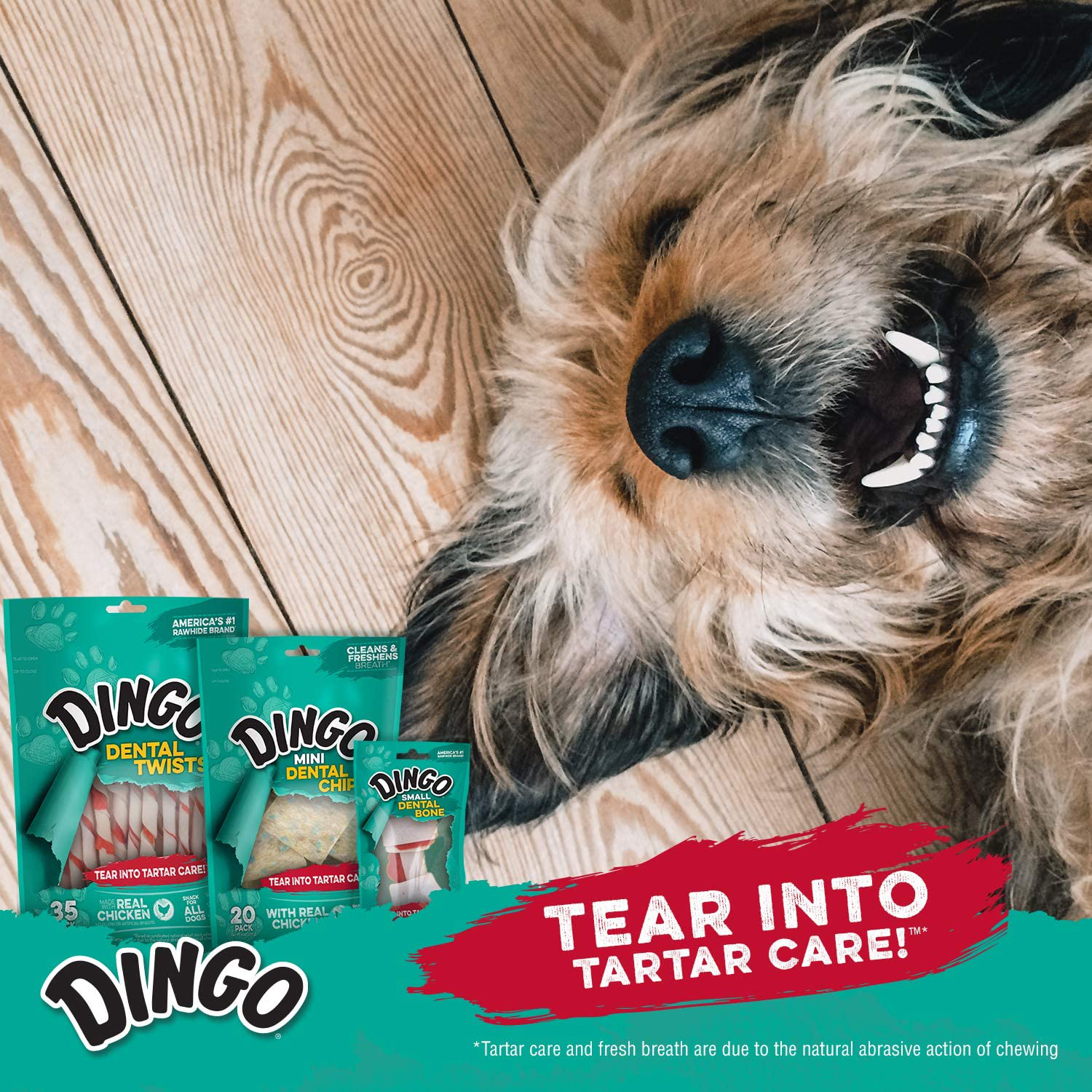 Dingo Tartar and Breath Dental Sticks for All Dogs, Made with Chicken Dental Dog Chew Animals & Pet Supplies > Pet Supplies > Dog Supplies > Dog Treats Dingo   