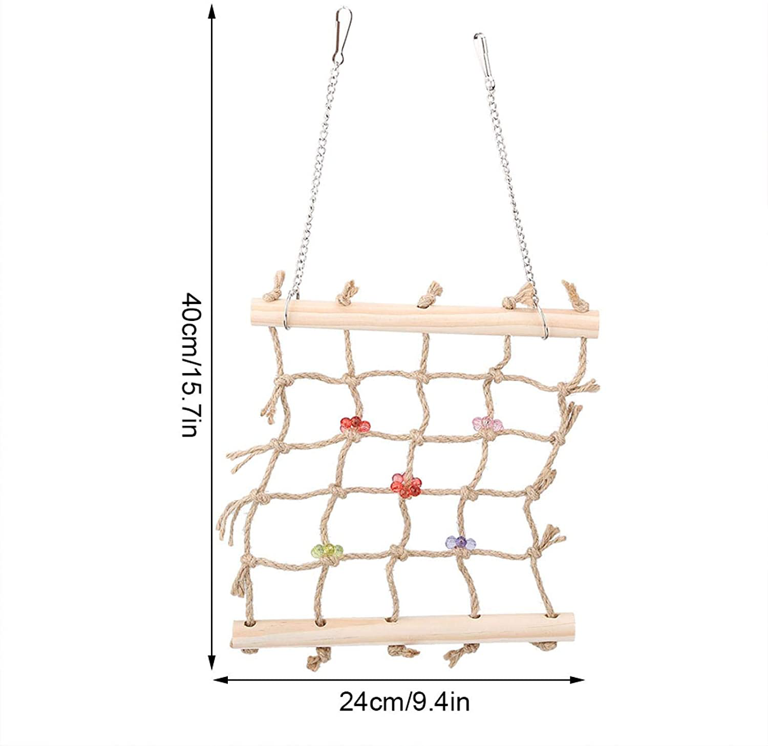 Bird Chew Toy Parakeet Climbing Ladder Bird Swing Chewing Toys Rope Hammock Animals & Pet Supplies > Pet Supplies > Bird Supplies > Bird Toys Zerodis   