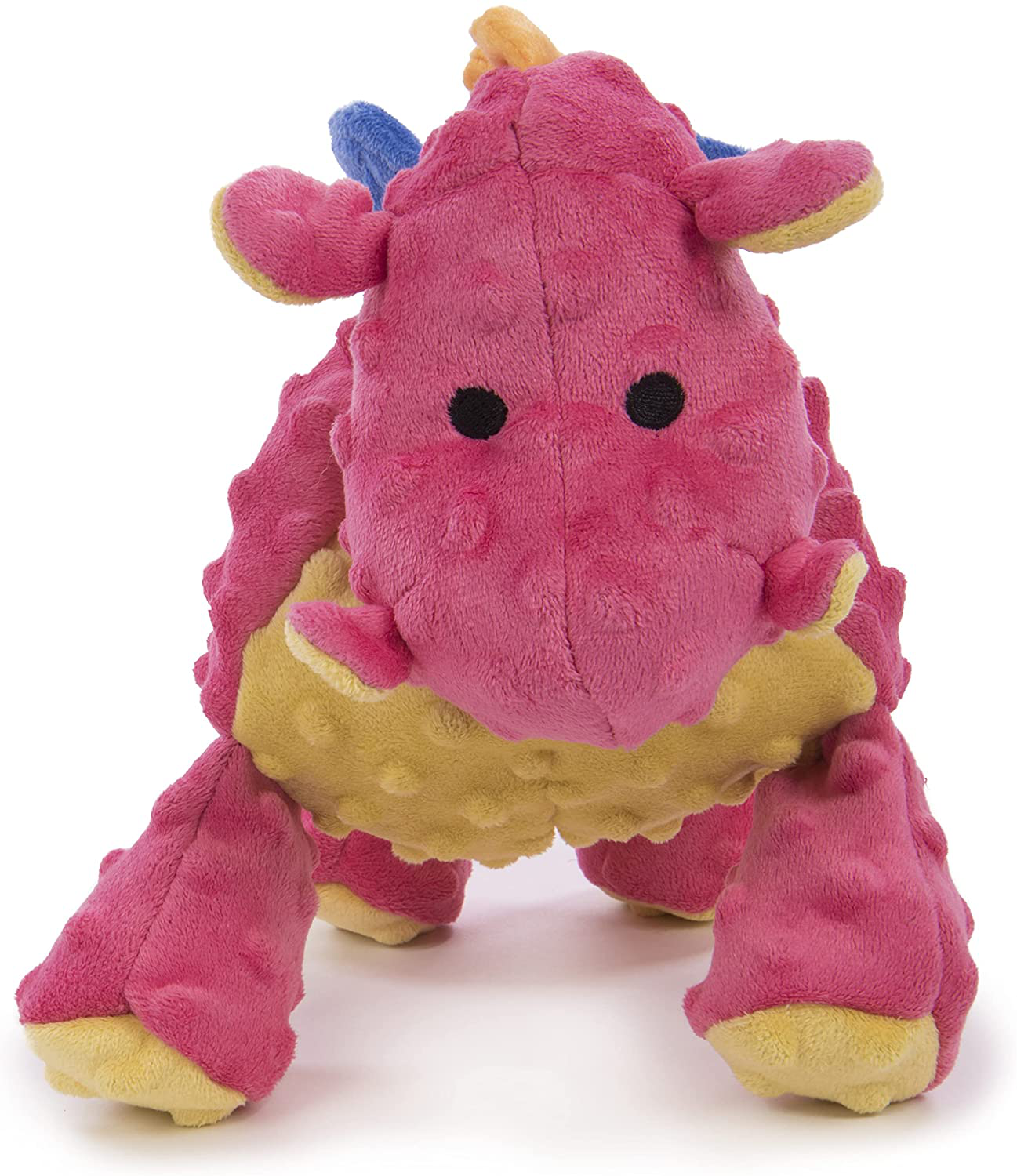 Godog, Dragon Squeaker Dog Toy, Chew Guard and Resistant Technology, Durable Plush, Soft, Tough, Reinforced Seams Animals & Pet Supplies > Pet Supplies > Dog Supplies > Dog Toys goDog Coral Large 