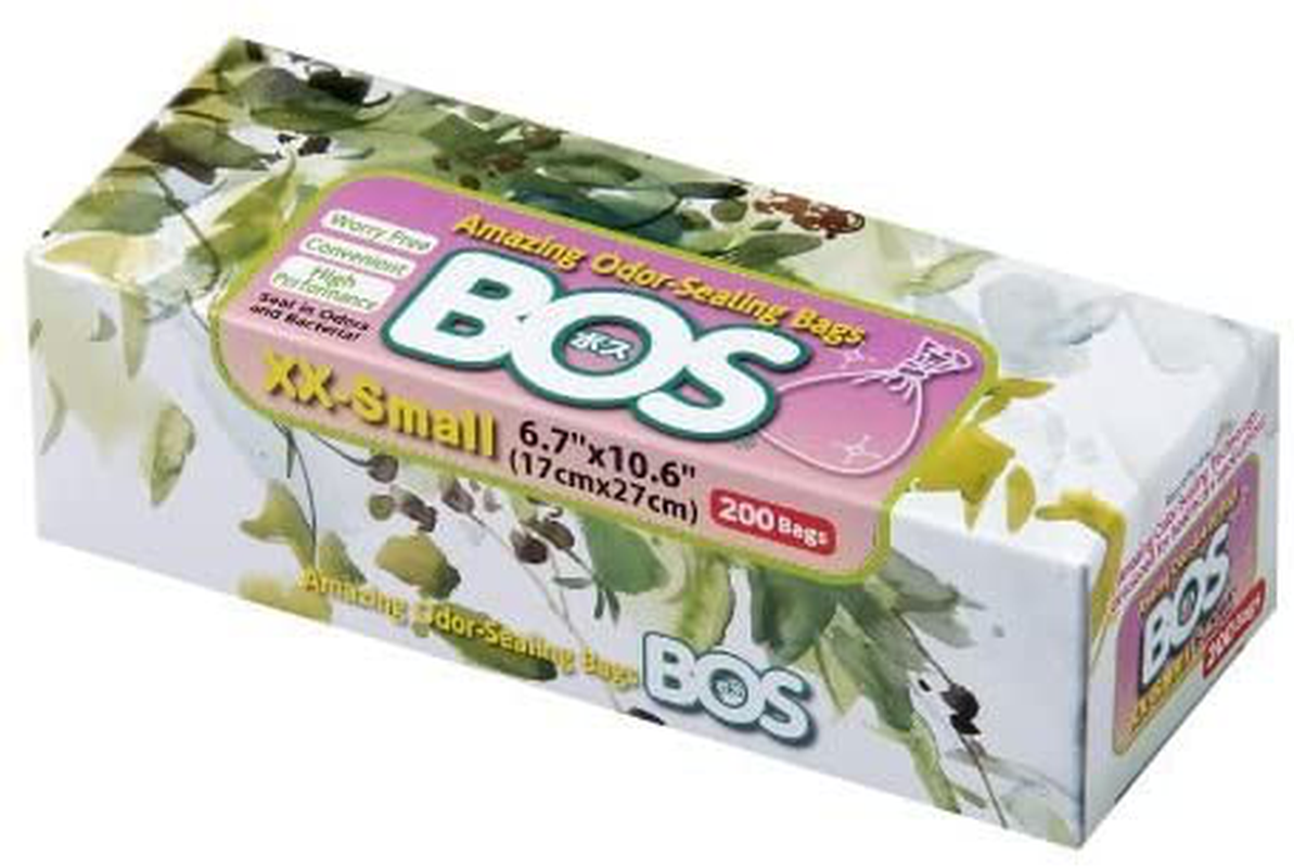 BOS Amazing Odor Sealing Disposable Bags for Dog Poop, Diaper or Any Sanitary Product Disposal -Durable and Unscented (200 Bags)[Size: XXS, Color: White] Animals & Pet Supplies > Pet Supplies > Dog Supplies > Dog Diaper Pads & Liners BOS(ボス)   