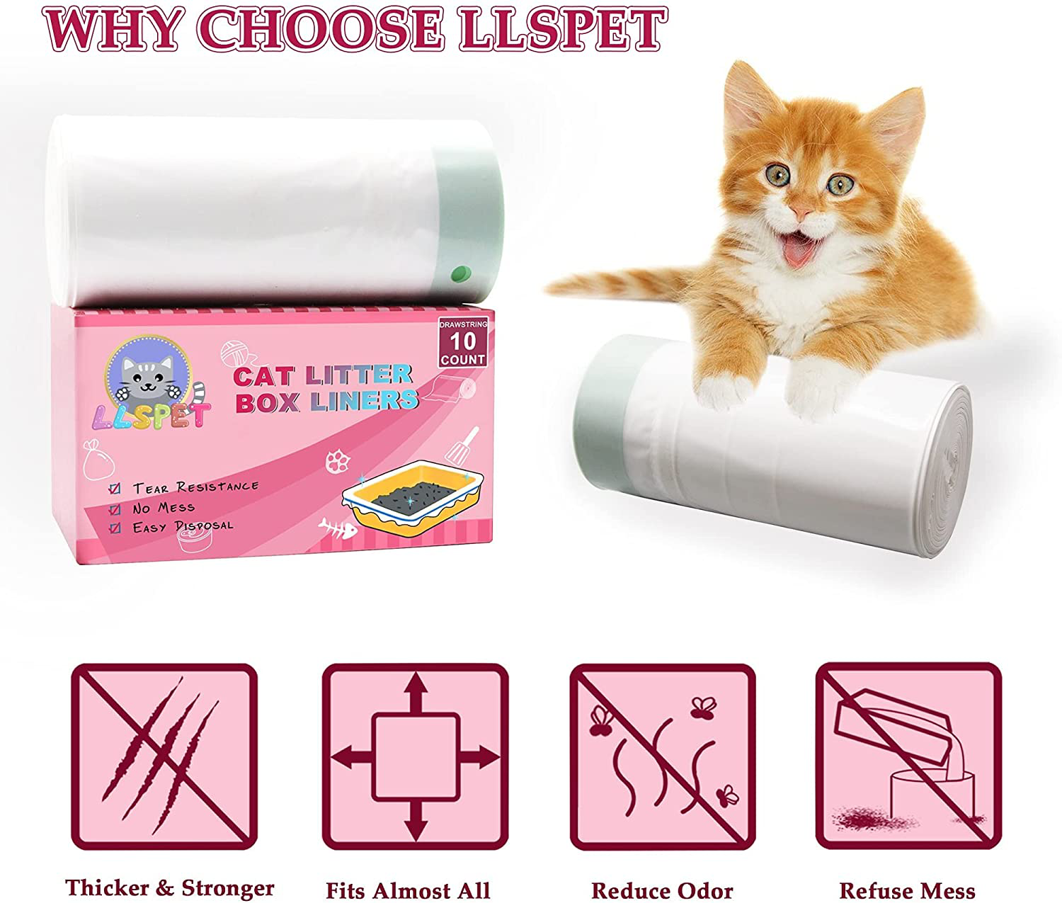 Cat litter pink sales bag