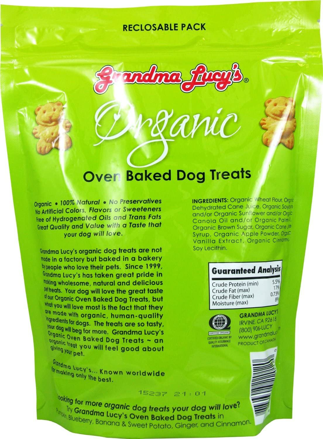 GRANDMA LUCY'S Organic Baked Treat for Dogs, Mixed 3 Packs X 14 Oz - Apple, Pumpkin and Blueberry Flavors Animals & Pet Supplies > Pet Supplies > Dog Supplies > Dog Treats grandma lucy's   