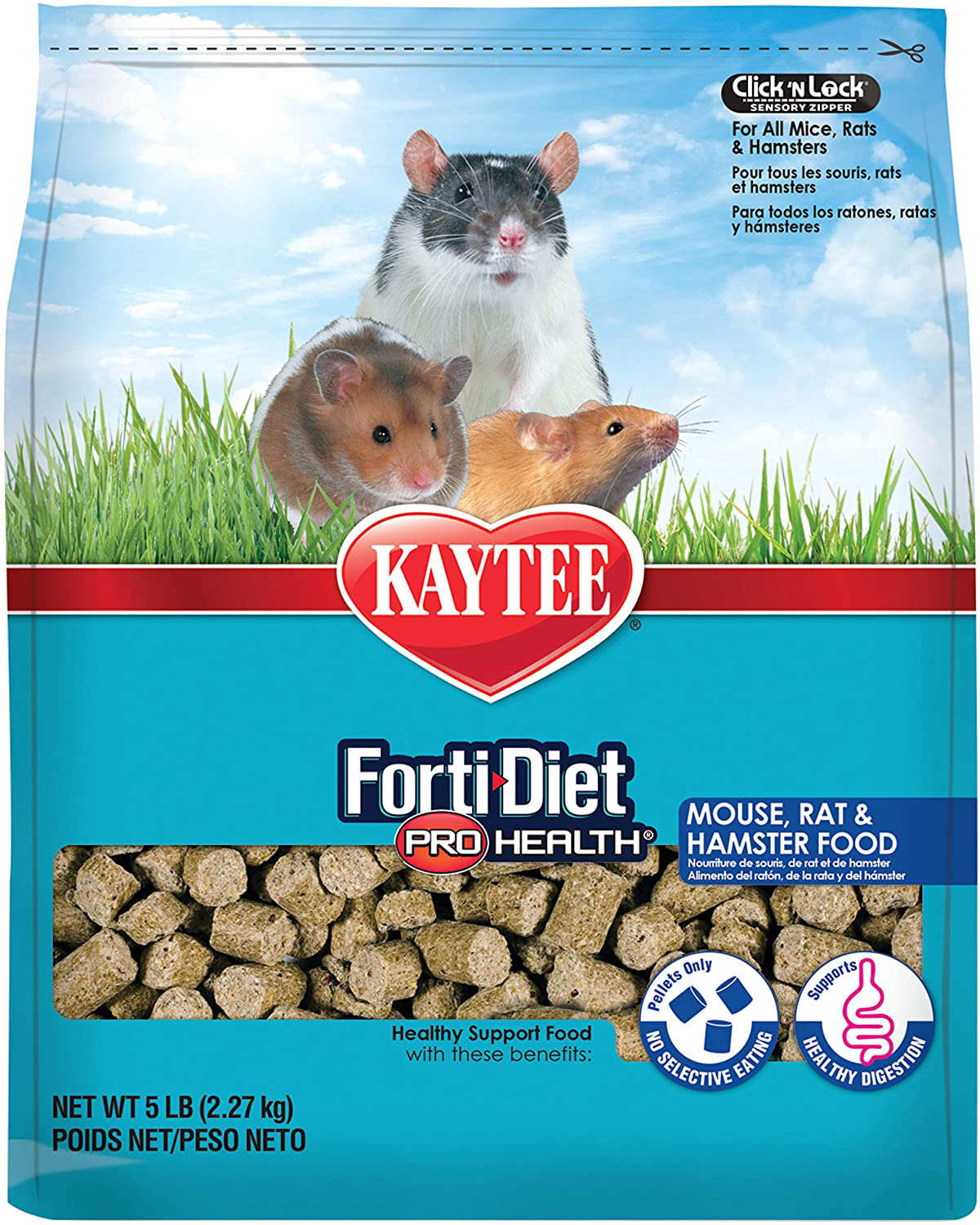 Kaytee Pro Health Mouse, Rat, and Hamster Food 5 Lb Animals & Pet Supplies > Pet Supplies > Small Animal Supplies > Small Animal Food Kaytee   