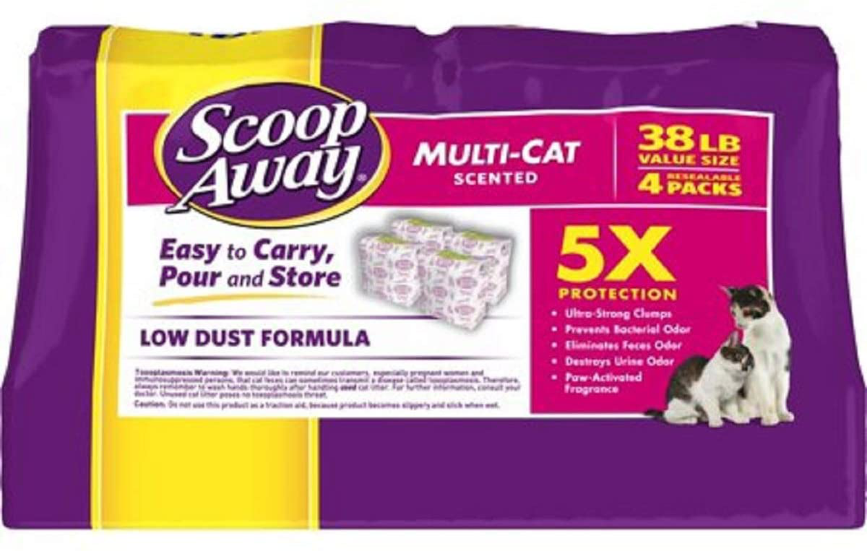 Scoop Away Multi-Cat, Scented Cat Litter, 25 Pound Carton