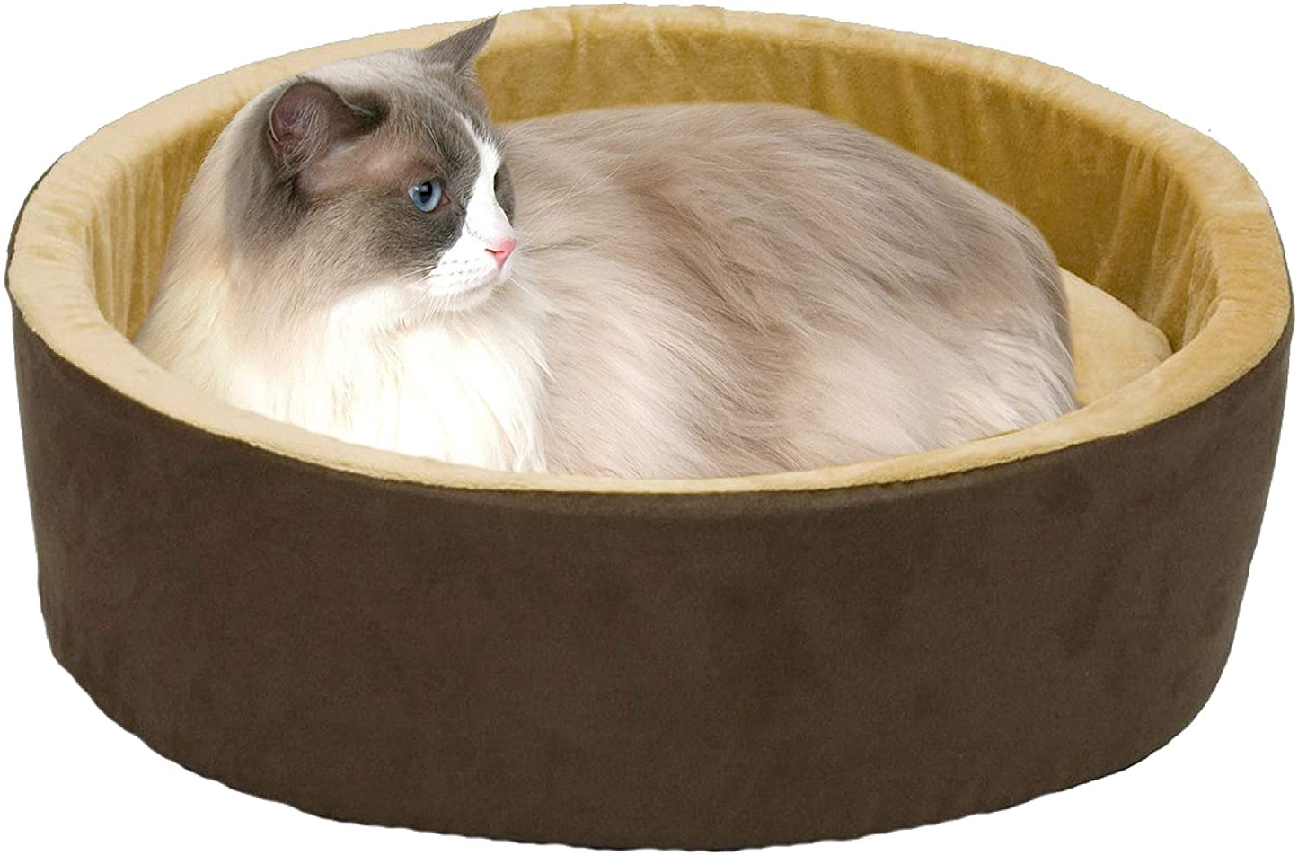 K&H Pet Products Heated Thermo-Kitty Heated Cat Bed Mocha/Tan - Multiple Sizes