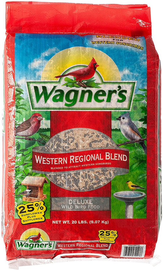 Wagner'S 62008 Western Regional Blend Wild Bird Food, 20-Pound Bag Animals & Pet Supplies > Pet Supplies > Bird Supplies > Bird Food Wagner's   