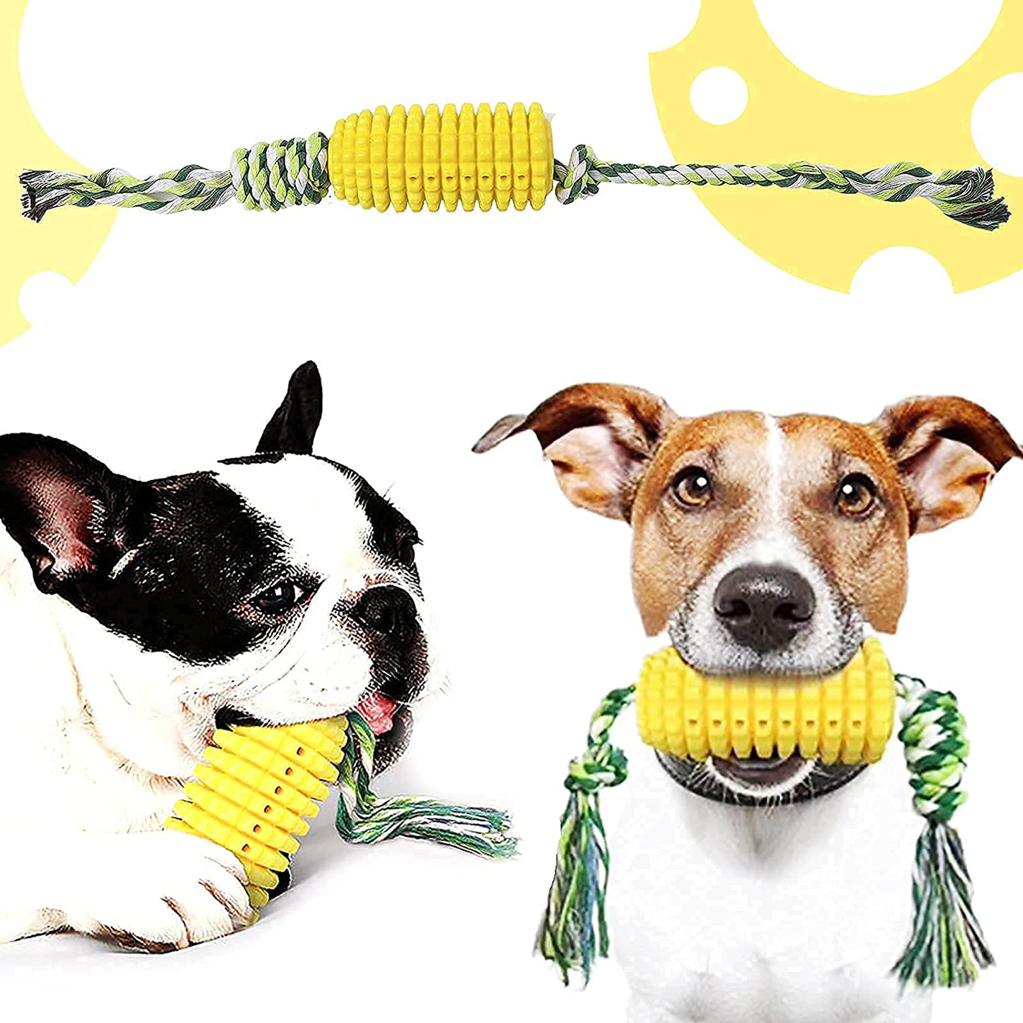 Dog Chew Toys for Large Medium Breed, Dog Toothbrush Clean Teeth Interactive Toys, Dog Squeaky and Rope Toys, Non-Toxic Natural Rubber Long Lasting Indestructible Dog Toys Animals & Pet Supplies > Pet Supplies > Dog Supplies > Dog Toys JMZDS&JL   