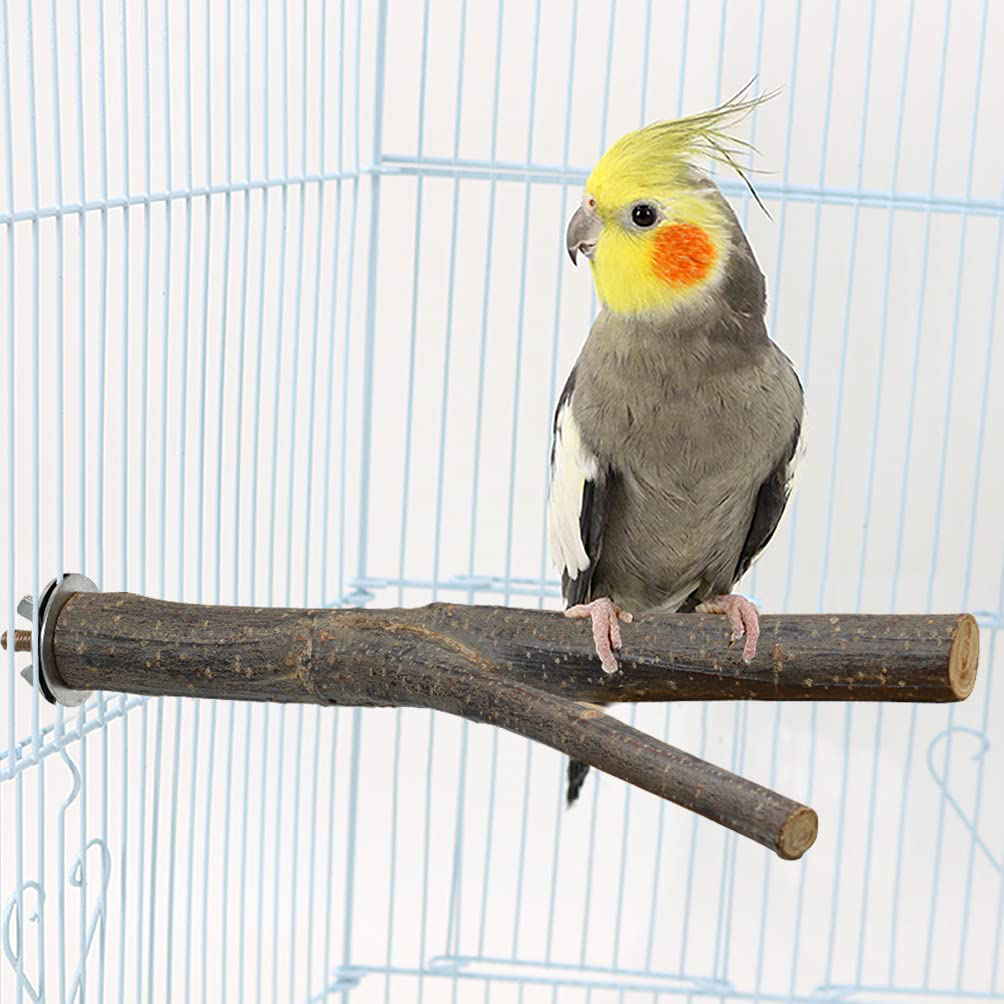 LIMIO Bird Perch 5 PCS Natural Wood Stand Parakeet Toys Bird Cage Accessories for Parrots Conure Supplies Budgie Platform Animals & Pet Supplies > Pet Supplies > Bird Supplies > Bird Ladders & Perches LIMIO   