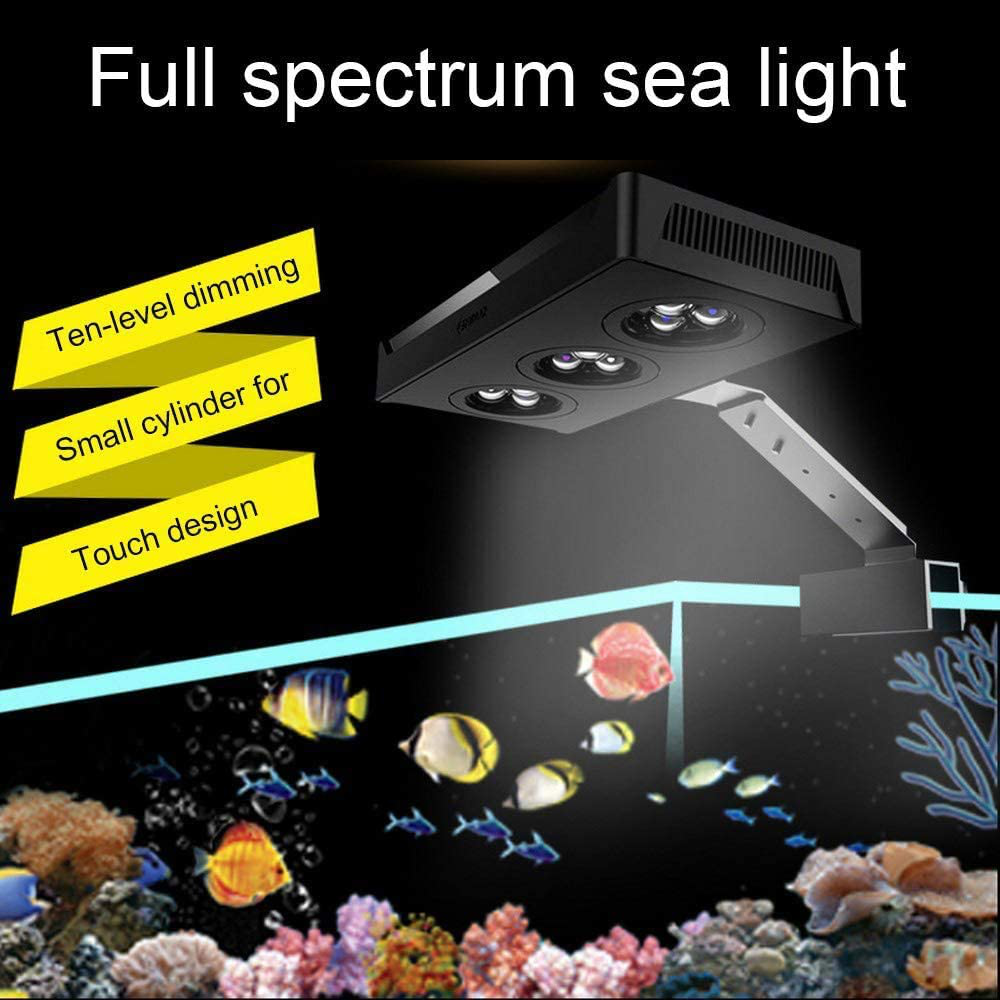 Hnf LED Aquarium Coral Light, Aquarium Lights Saltwater Lighting with Touch Control and 3W Chips, 10 Level Dimming, for Reef Fish Nano Tank