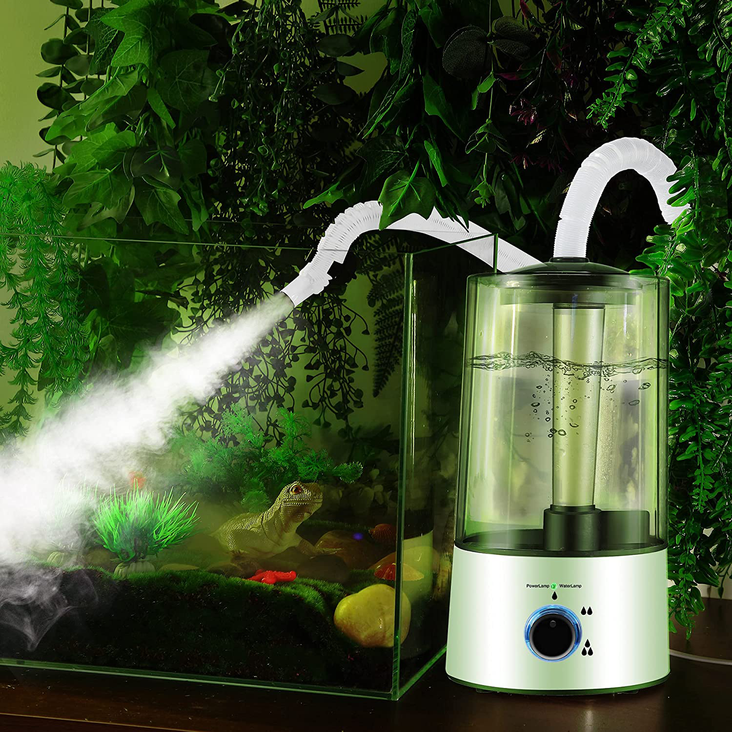 Dreyoo Reptile Humidifier Fogger, 4L Cool Mist Fog Mister with Tube for Tortoise Habitat Chameleon Snake Amphibians, Compatible with All Terrariums, Cages and Enclosures Animals & Pet Supplies > Pet Supplies > Reptile & Amphibian Supplies > Reptile & Amphibian Habitat Accessories Dreyoo   