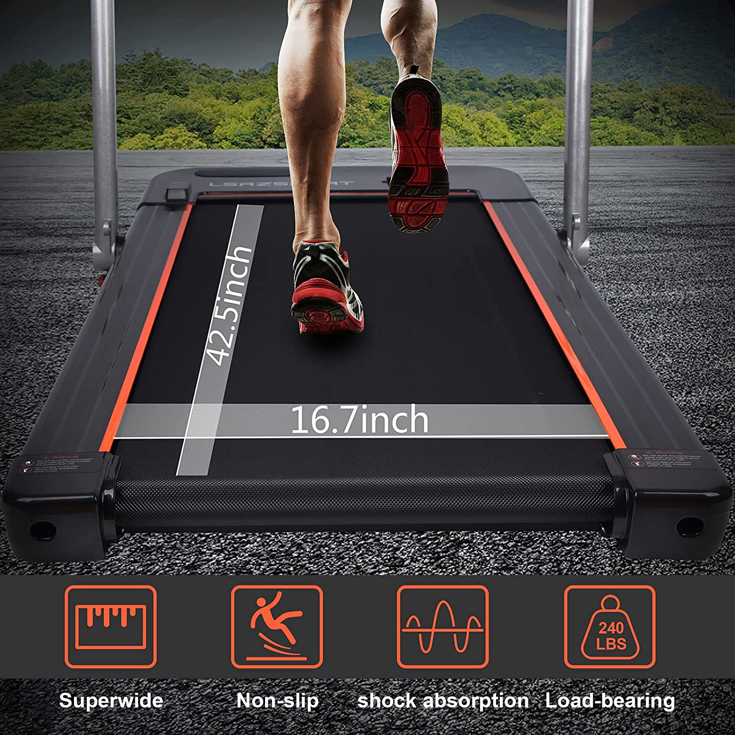 LSRZSPORT 2 in 1 Folding Treadmill 2.5HP under Desk Electric Treadmill with Speaker, Remote Control and LED Display Walking Jogging Running Machine for Home Office, Installation-Free, Upgraded Version Animals & Pet Supplies > Pet Supplies > Dog Supplies > Dog Treadmills LSRZSPORT   