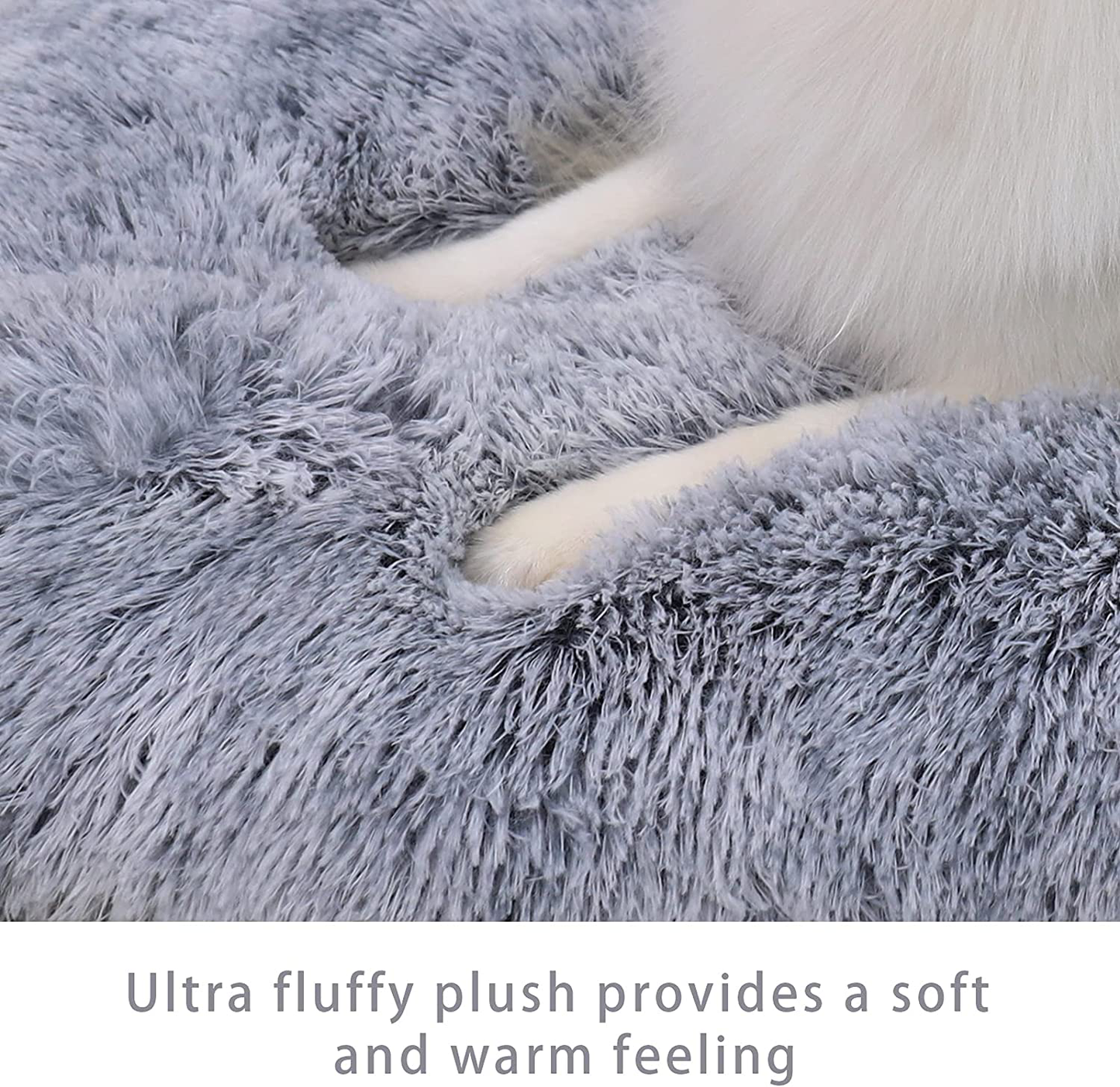 WAYIMPRESS Large Dog Crate Bed Crate Pad Mat for Medium Small Dogs&Cats,Fulffy Faux Fur Kennel Pad Comfy Self Warming Non-Slip Dog Beds for Sleeping and anti Anxiety Animals & Pet Supplies > Pet Supplies > Dog Supplies > Dog Beds WAYIMPRESS   