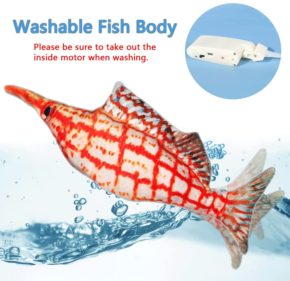 Beakabao Electric Moving Fsh Cat Toy, Flapping like Real Fish, Pet Interactive Realistic Plush Fun Toy, Suitable for Biting, Chewing, Catching, Kicking Animals & Pet Supplies > Pet Supplies > Cat Supplies > Cat Toys Violete   