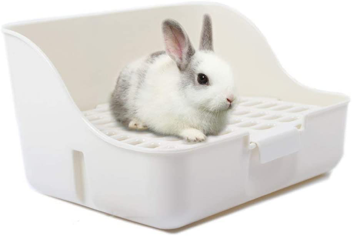 Md Trade Square Potty Trainer Corner Litter Bedding Box Pet Pan for Small Animal/Guinea Pig/Rabbit/Falesaur/Ferrets(White) Animals & Pet Supplies > Pet Supplies > Small Animal Supplies > Small Animal Bedding KisSealed   