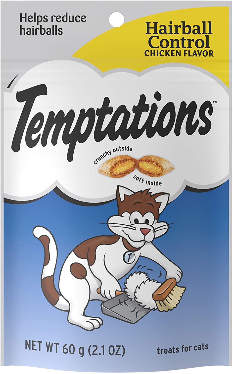 TEMPTATIONS Hairball Control Cat Treats, Chicken Flavor Animals & Pet Supplies > Pet Supplies > Cat Supplies > Cat Treats Temptations 2.14 Ounce. (Pack of 12)  