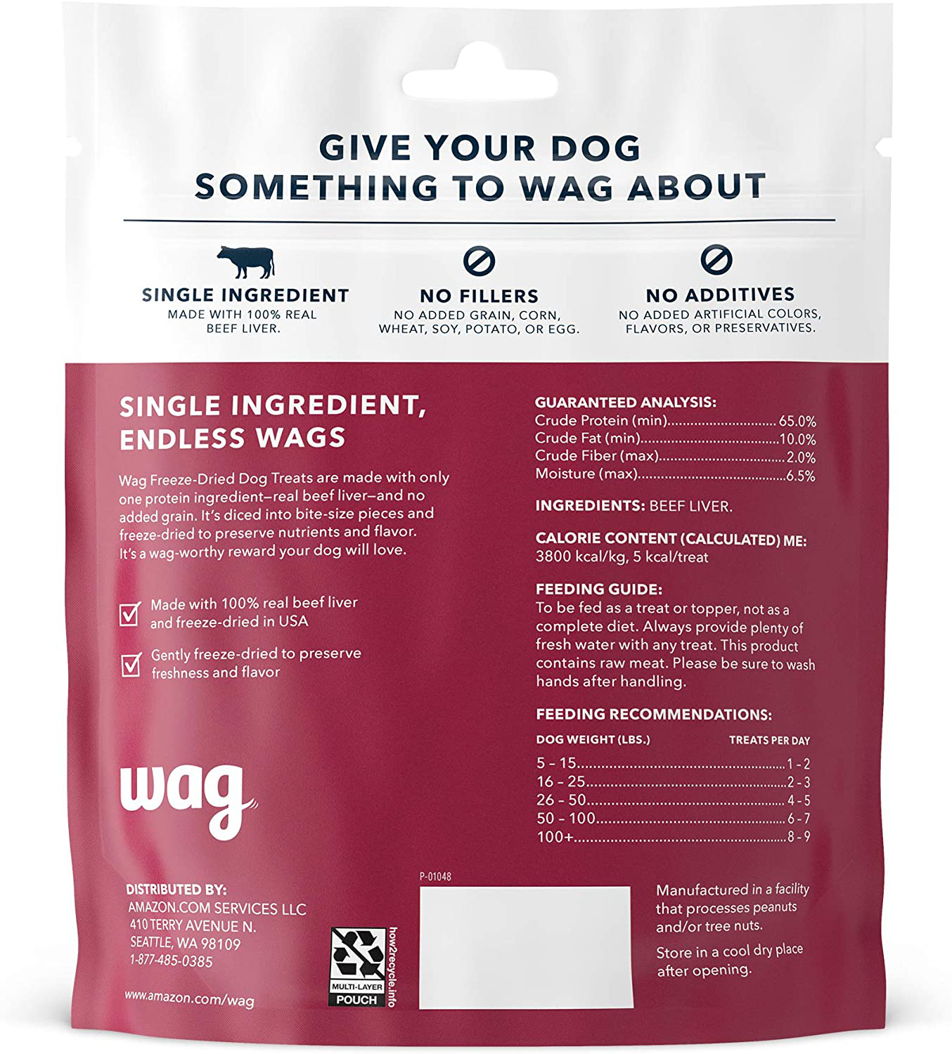 Wag dog food sales ingredients