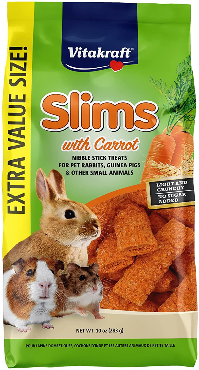 Vitakraft Pet Rabbit Slims with Carrot - Nibble Stick Treat Animals & Pet Supplies > Pet Supplies > Small Animal Supplies > Small Animal Treats Vitakraft 10 OZ  