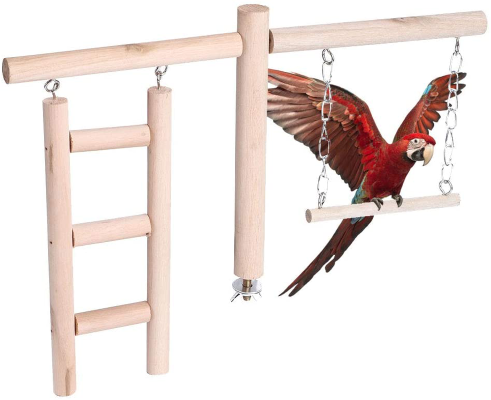 Leftwei Romantic Valentine'S Day Parrot Climbing Ladder, Bird Cage Stand Play Gym,Pet Bird Parrot Chewing Biting Stand Toy Parrot Wood Climbing Swing Ladder Hammock for Cockatiel Lovebirds Finches Animals & Pet Supplies > Pet Supplies > Bird Supplies > Bird Gyms & Playstands Leftwei   