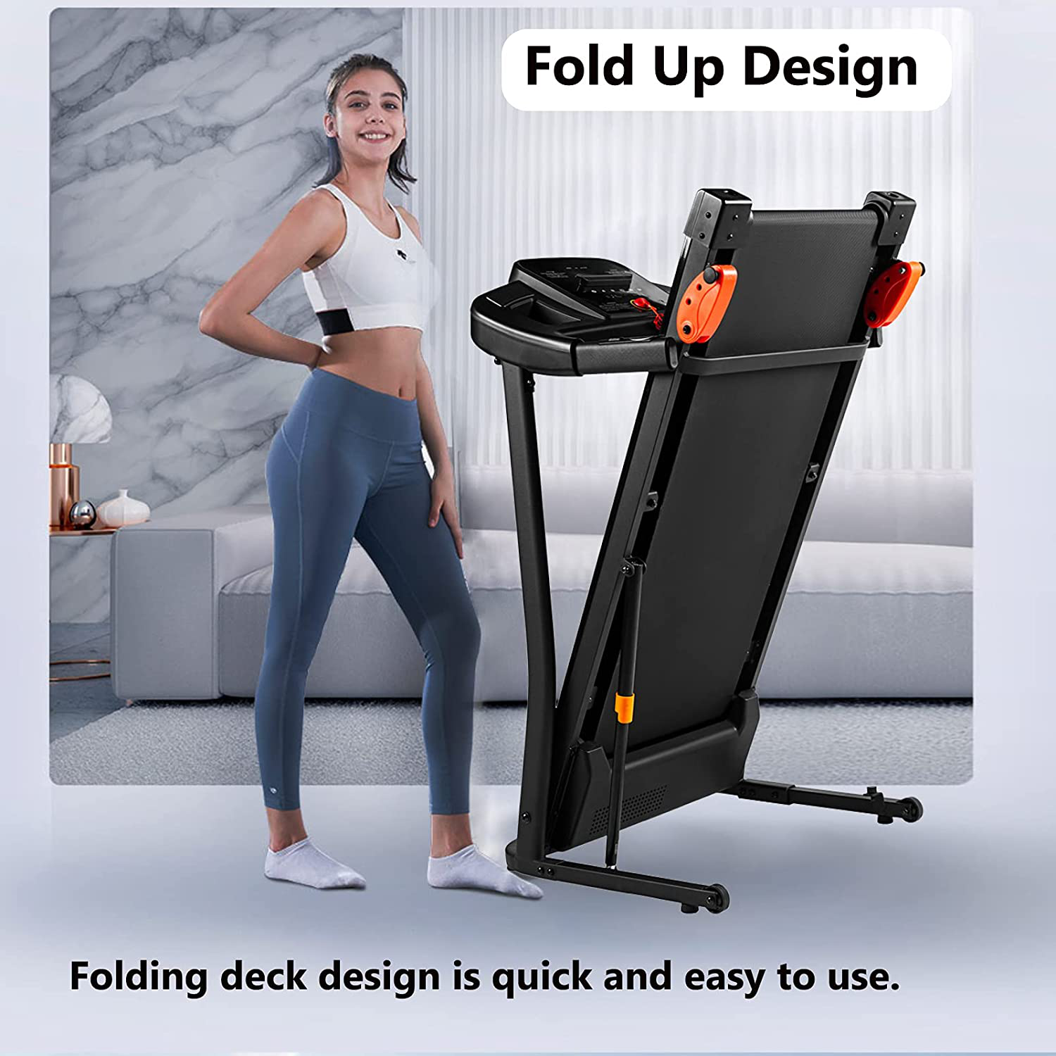 Treadmill,Treadmills for Home, 2.5HP Portable Foldable Treadmill with 15 Pre Set Programs and LED Display Panel Animals & Pet Supplies > Pet Supplies > Dog Supplies > Dog Treadmills Anwick   