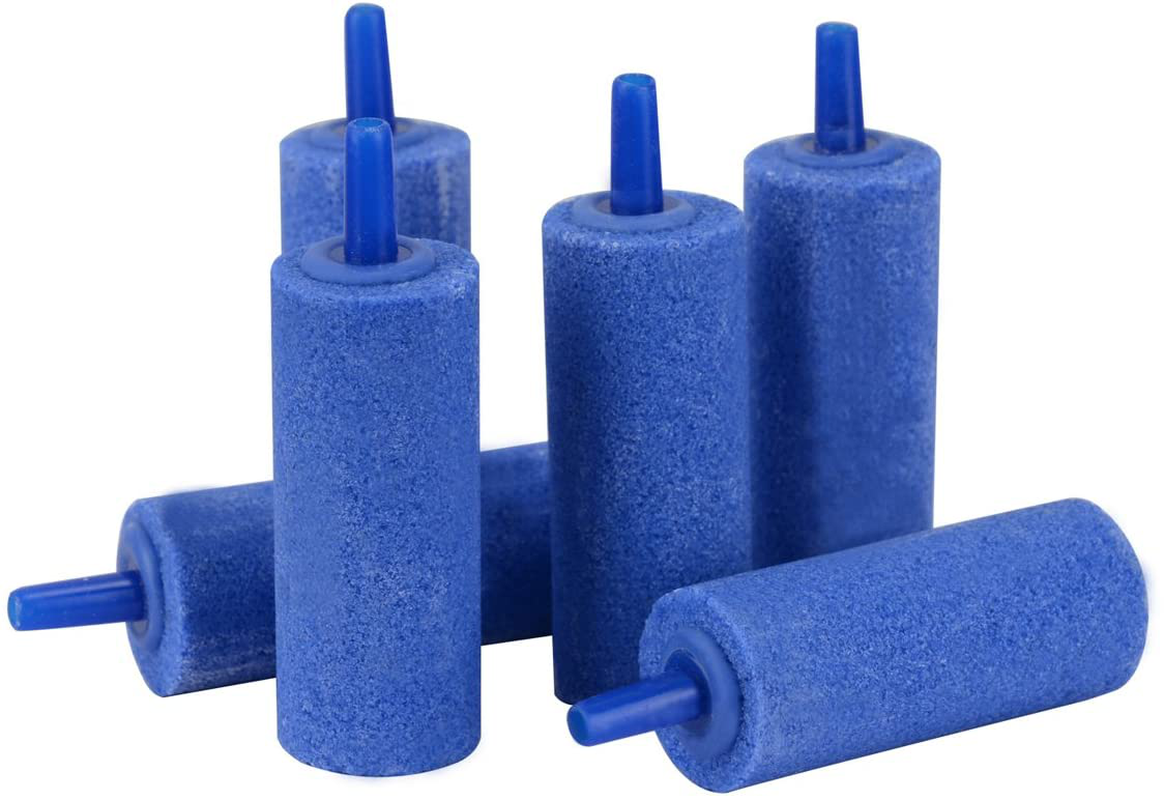 Pawfly 2 Inch Air Stones Cylinder 6 PCS Bubble Diffuser Airstones for Aquarium Fish Tank Pump Blue Animals & Pet Supplies > Pet Supplies > Fish Supplies > Aquarium Air Stones & Diffusers Pawfly   