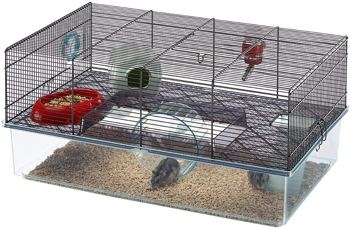 Favola Hamster Cage Includes Free Water Bottle, Exercise Wheel, Food Dish & Hamster Hide-Out Large Hamster Cage Measures 23.6L X 14.4W X 11.8H-Inches & Includes 1-Year Manufacturer'S Warranty Animals & Pet Supplies > Pet Supplies > Small Animal Supplies > Small Animal Habitats & Cages Ferplast spa   