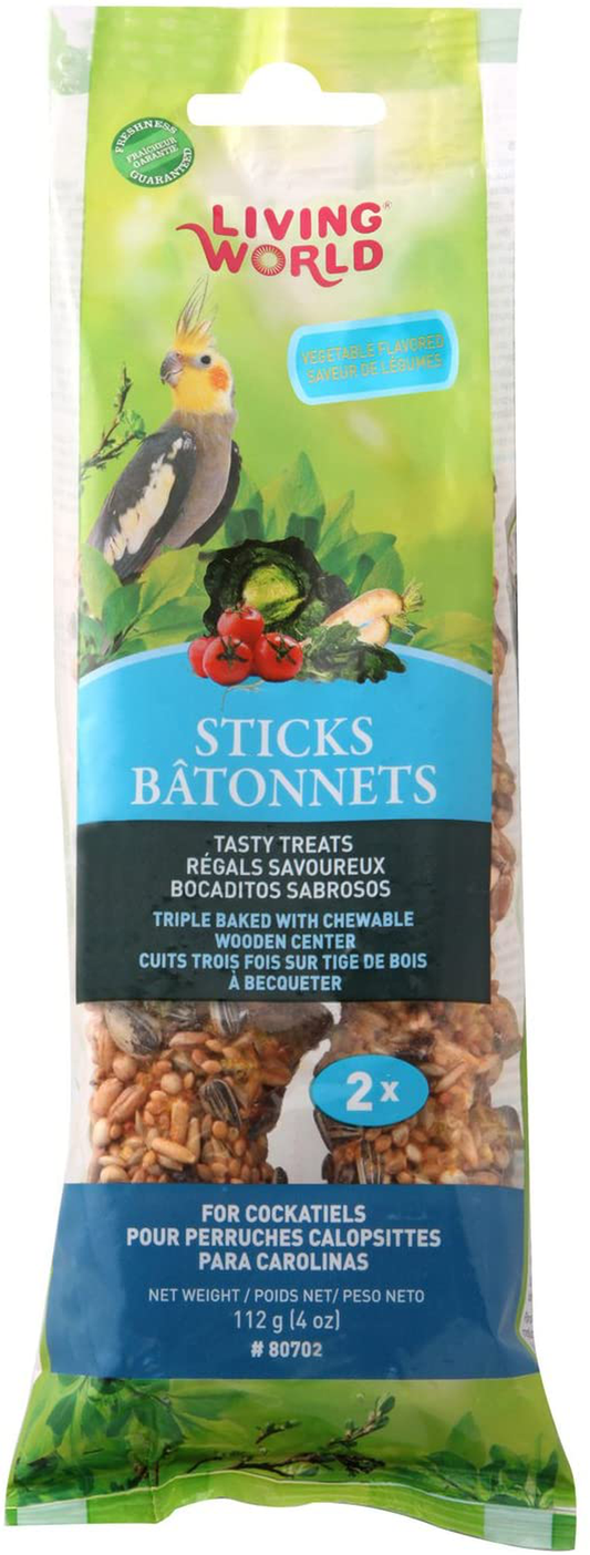 Living World Cockatiel Veggie Treat Sticks, 4-Ounce Animals & Pet Supplies > Pet Supplies > Bird Supplies > Bird Treats Living World   