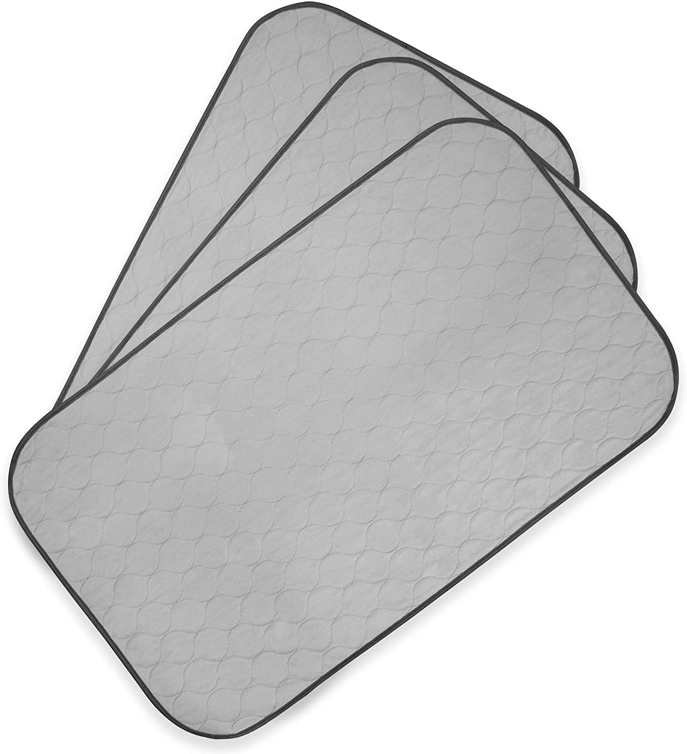 Pet Magasin Highly Absorbent Reusable Washable Pet Training Pads with Waterproof Bottom (Pack of 3) Grey Fit Standard Cage… Animals & Pet Supplies > Pet Supplies > Dog Supplies > Dog Diaper Pads & Liners Pet Magasin 33x20 Inch (Pack of 3)  