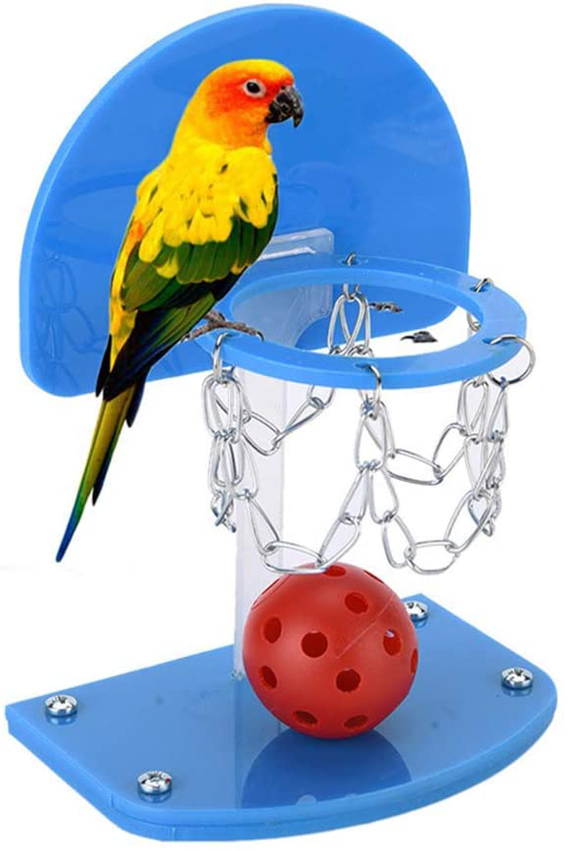 Mini Basketball Set Mini Basketball Stands Hoop Bird Basketball Game Desktop Table Bird Educational Intelligence Training Toy for Macaw African Greys Cockatoo Chew Bite Toy (Random Color) Animals & Pet Supplies > Pet Supplies > Bird Supplies > Bird Cages & Stands Hypeety   