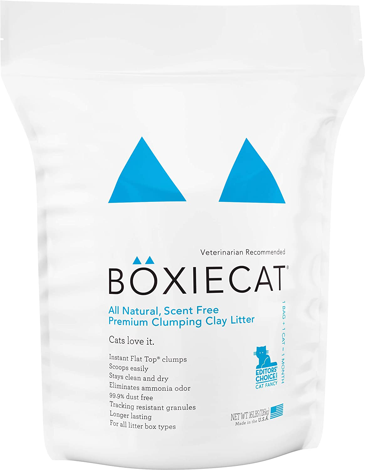 Boxiecat Premium Clumping Cat Litter - Scent Free - Clay Formula - Ultra Clean Litter Box, Longer Lasting Odor Control, Hard Clumping Litter, 99.9% Dust Free Animals & Pet Supplies > Pet Supplies > Cat Supplies > Cat Litter Boxiecat LLC 16 lb  