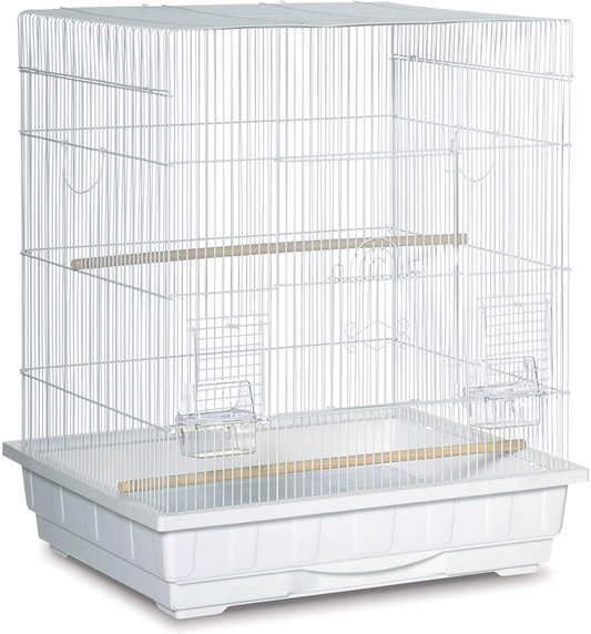 Square Top Parakeet Cage Animals & Pet Supplies > Pet Supplies > Bird Supplies > Bird Cages & Stands Prevue Hendryx White  