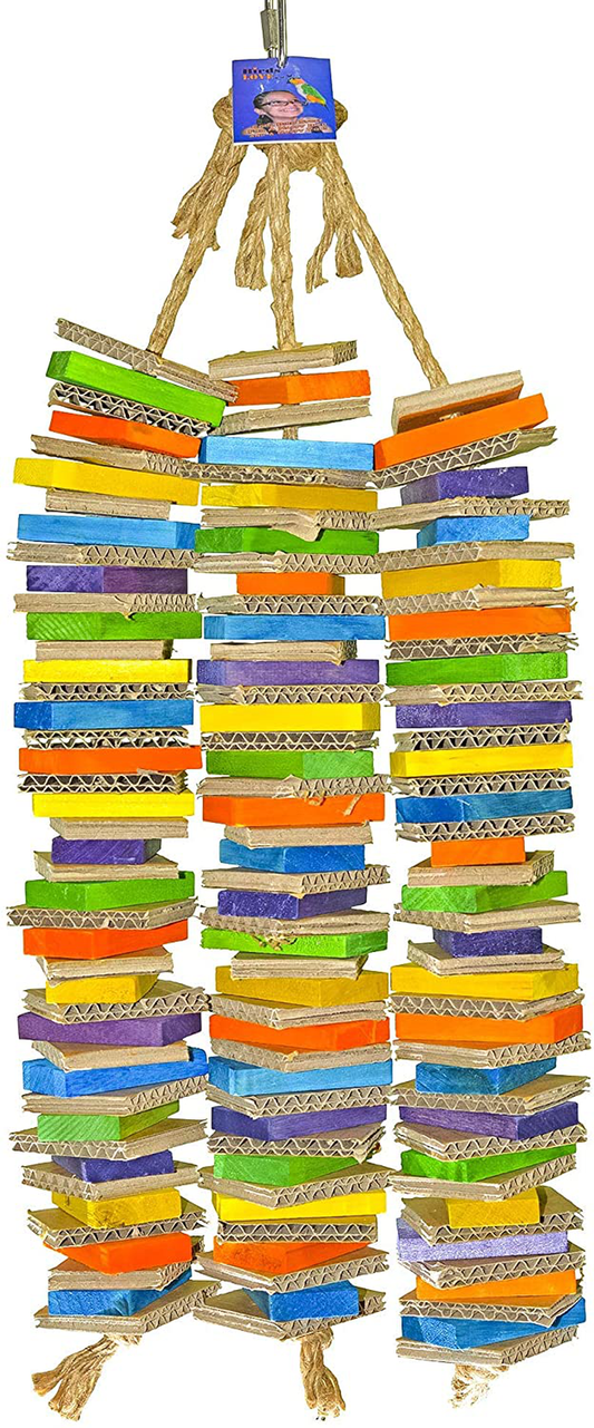 Birds LOVE Chew-Tastic Tower of Shredded Fun for African Greys, Amazons, Eclectus, Cockatoos, Macaws and Similar Sized Birds Animals & Pet Supplies > Pet Supplies > Bird Supplies > Bird Toys Birds LOVE Large Triple Chew  