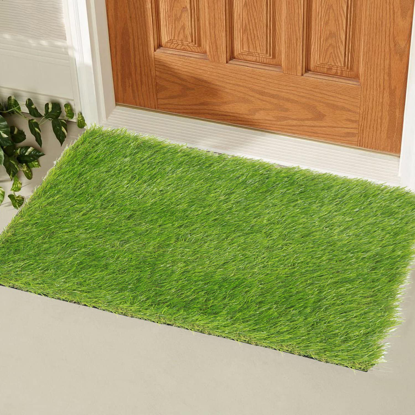 ECO MATRIX Artificial Grass Dog Training Door Mat Pee Pad Fake Grass Doormat Pet Turf Soft Green Lawn Rug Synthetic Grass Carpet