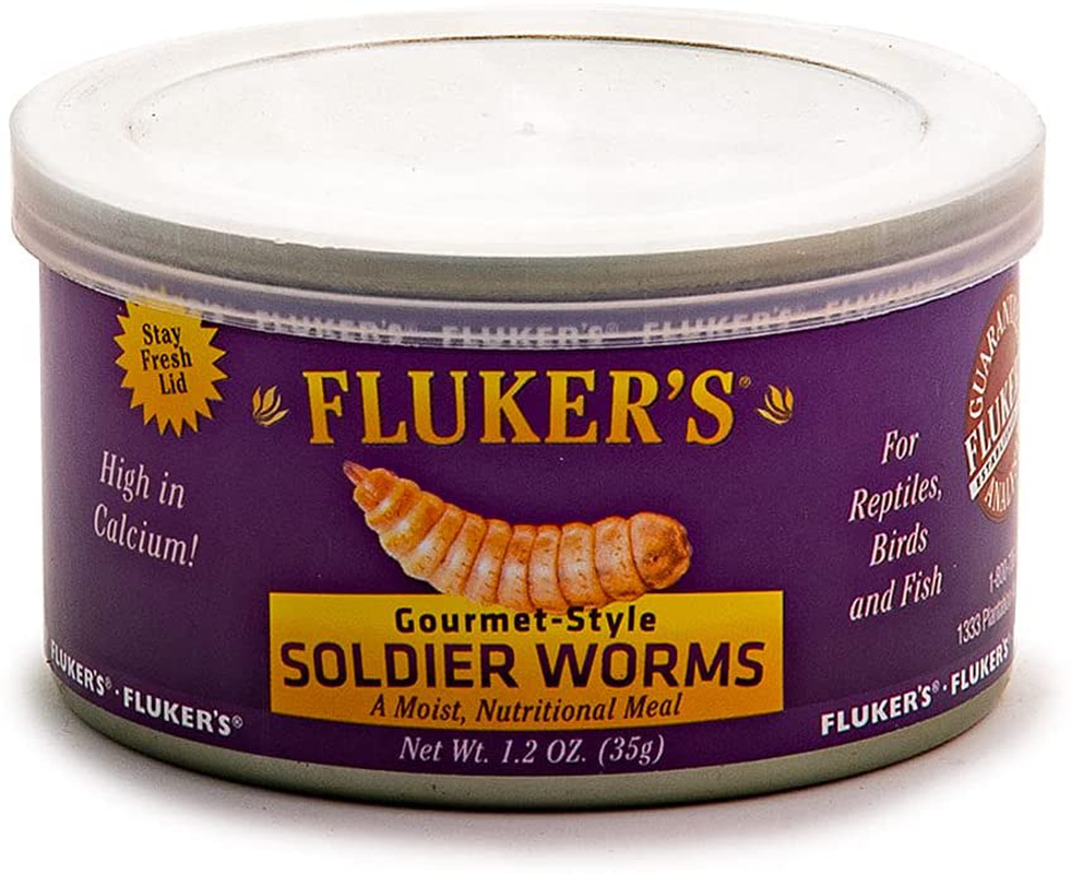 Fluker'S Gourmet Canned Food for Reptiles, Fish, Birds and Small Animals Animals & Pet Supplies > Pet Supplies > Reptile & Amphibian Supplies > Reptile & Amphibian Food Fluker Labs Soldier Worms  