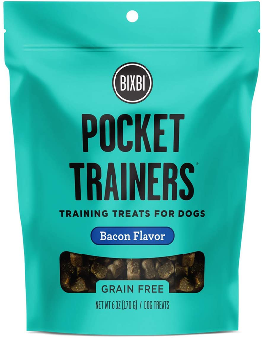 BIXBI Pocket Trainers, Salmon (6 Oz, 1 Pouch) - Small Training Treats for Dogs - Low Calorie and Grain Free Dog Treats, Flavorful Pocket Size Healthy and All Natural Dog Treats Animals & Pet Supplies > Pet Supplies > Dog Supplies > Dog Treats BIXBI Bacon  