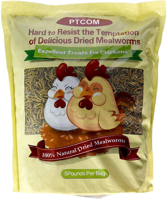 Hatortempt 5 Lbs Non-Gmo Dried Mealworms-High-Protein Mealworms for Wild Bird,Chicken, Ducks,Fish,Reptile, Tortoise, Amphibian,Lizard Animals & Pet Supplies > Pet Supplies > Reptile & Amphibian Supplies > Reptile & Amphibian Food Hatortempt   